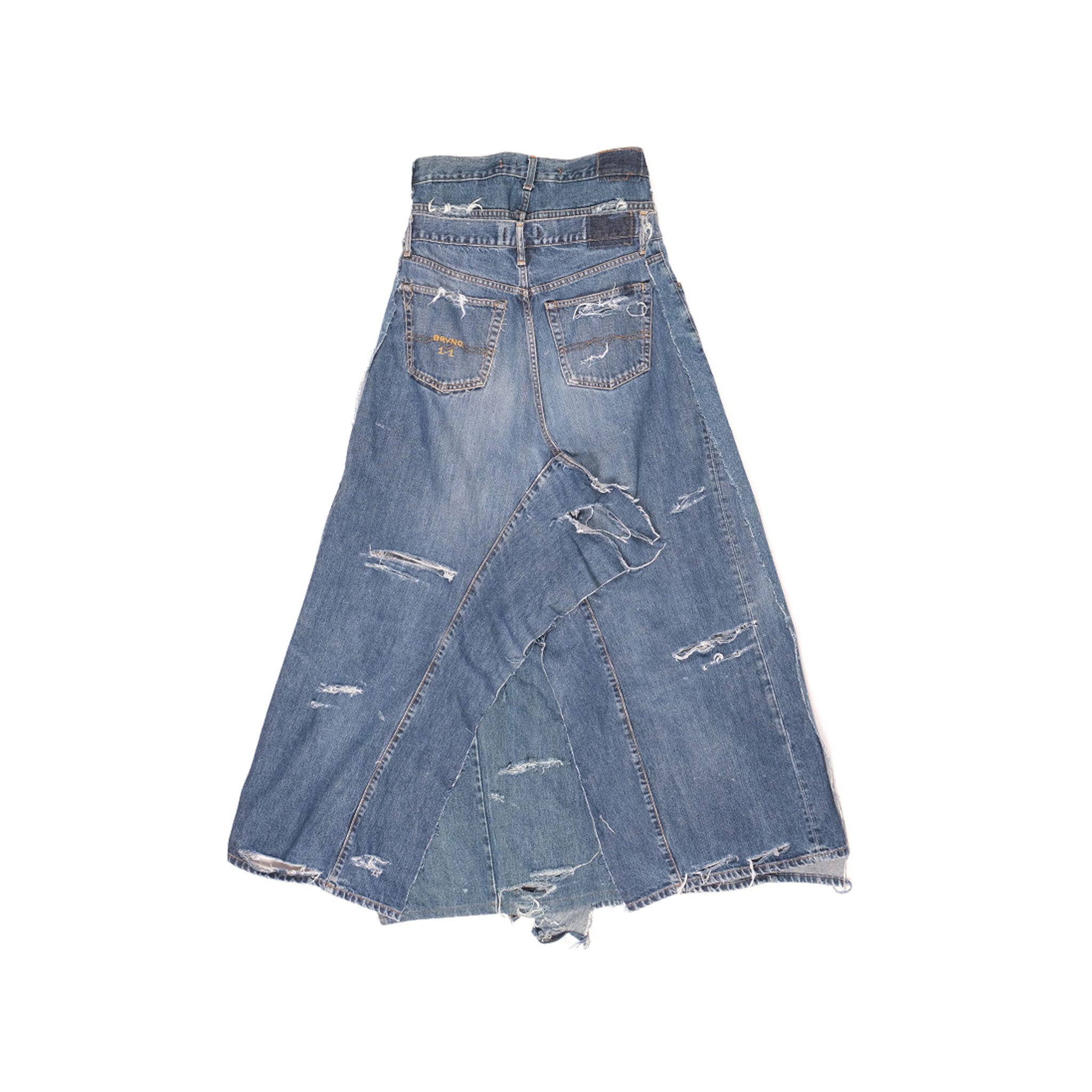 Italia Independent DOUBLE WAISTBAND DENIM SKIRT Size 28" / US 6 / IT 42 - 2 Thumbnail