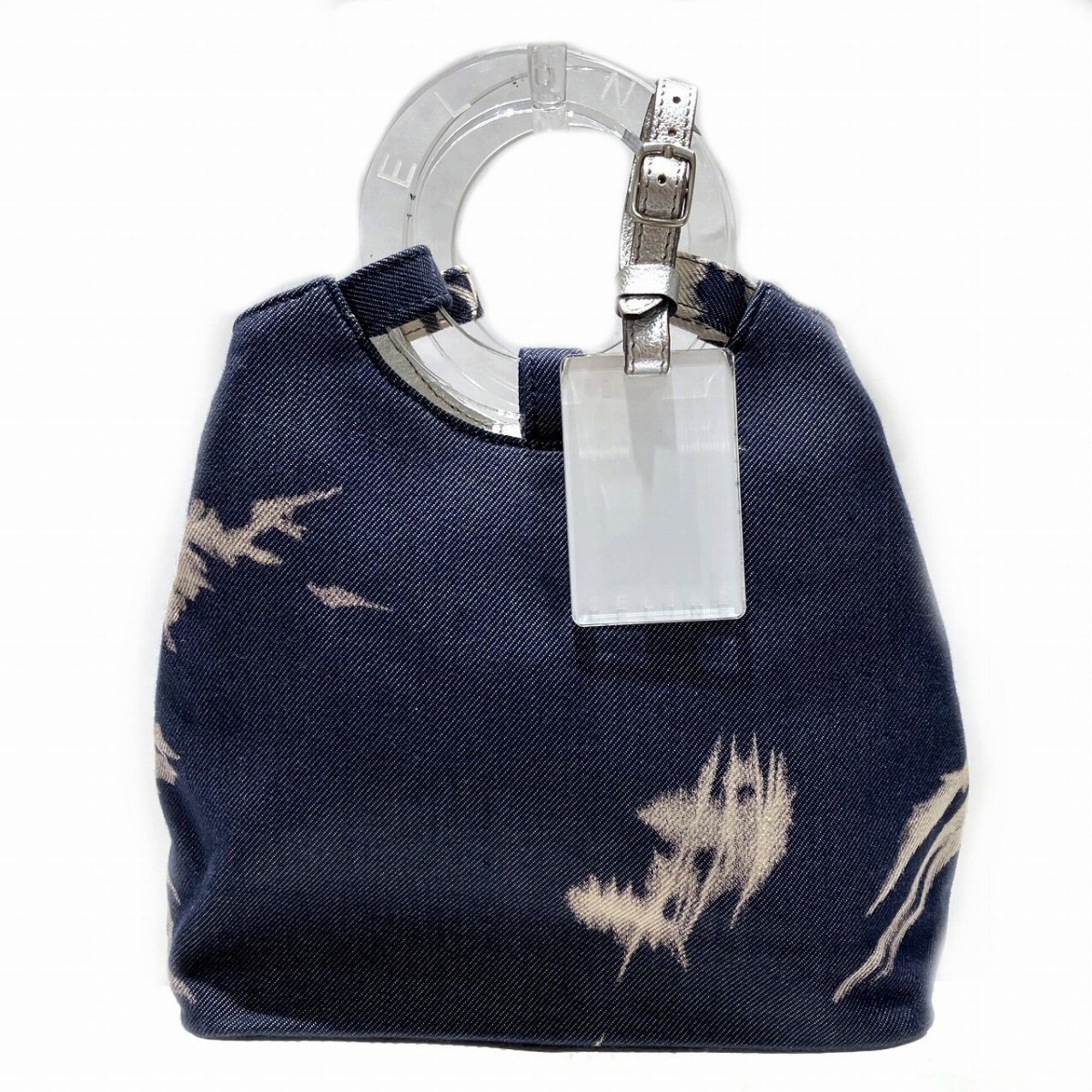 Celine Celine Circle Logo Handle Tote Bag, Denim Canvas Size ONE SIZE - 1 Thumbnail