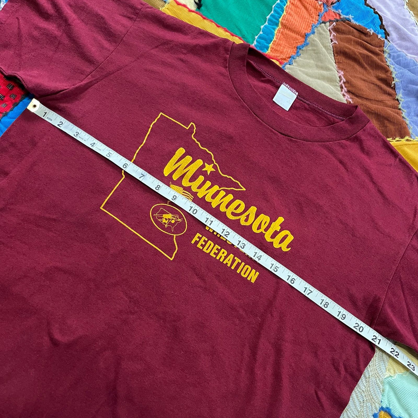 Other Vintage Official Minnesota Wrestling Federation Burgundy Red Size US L / EU 52-54 / 3 - 6 Thumbnail