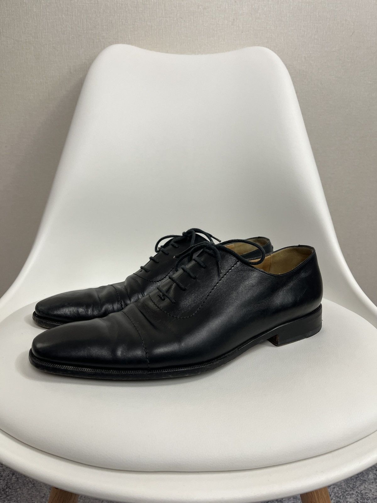 Gucci × Vintage Gucci Leather Oxford Dress Lace-Up Shoes Cap Toe Derby US 10 Size US 10 / EU 43 - 1 Thumbnail