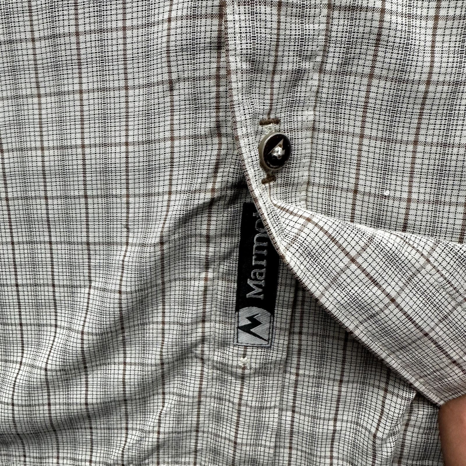 Marmot Marmot Micro Plaid Button Shirt Men XXL Rayon Brown Beige Size US XXL / EU 58 / 5 - 8 Thumbnail