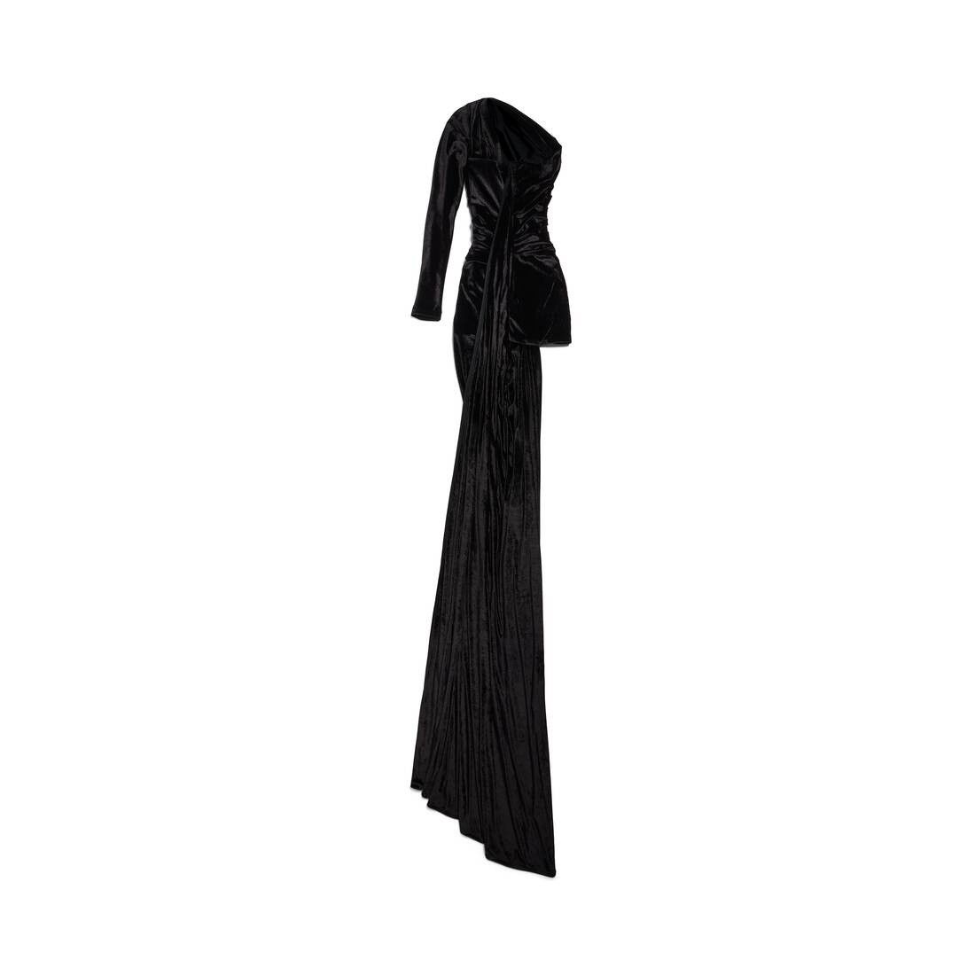 Balenciaga o1bcso1str0326 Asymmetric Dress in Black Size M / US 6-8 / IT 42-44 - 7 Thumbnail