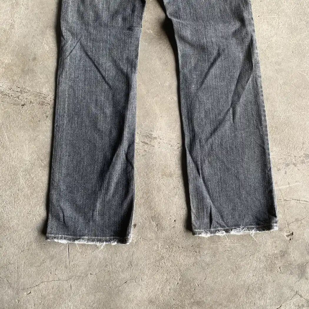 Japanese Brand Flare Japanese Vintage Bootcut Black Wash Jeans Waist 27 Size US 27 - 11 Thumbnail