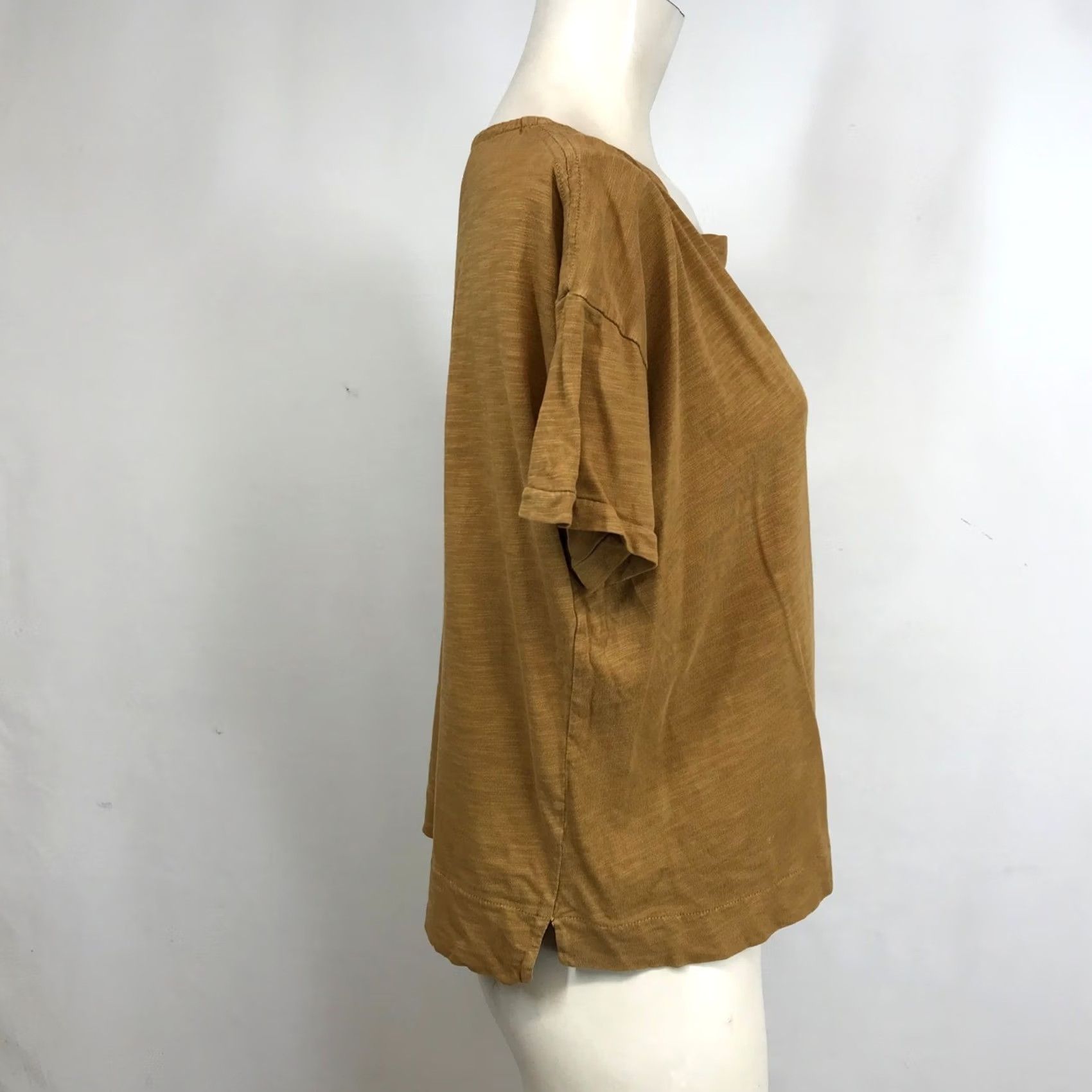 Alex Mill ALEX MILL Cotton T-Shirt Slub Crew Neck Short Sleeve Ochre Yellow Women S Small Size S / US 4 / IT 40 - 4 Thumbnail