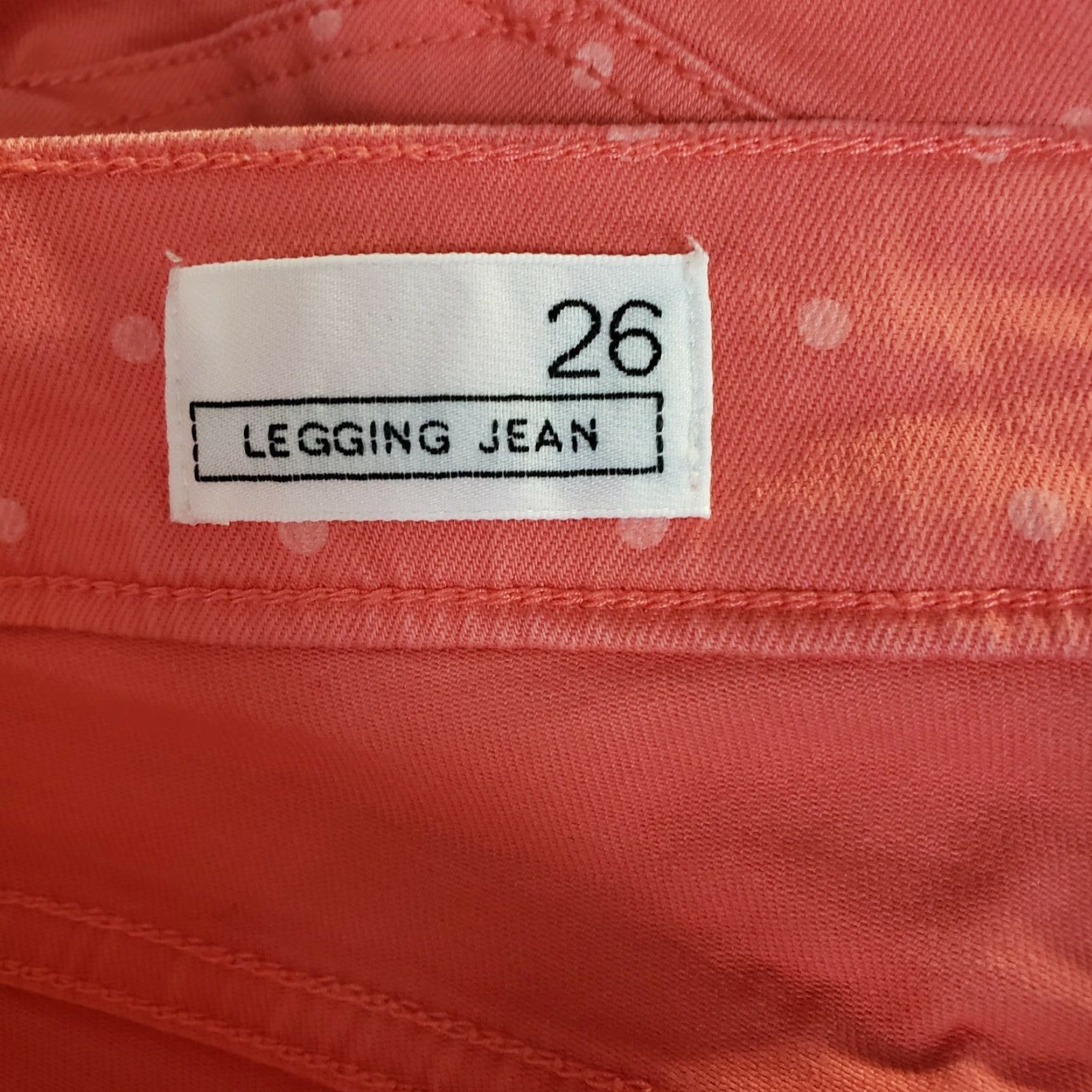 Gap GAP 1969 Womens Legging Jeans Sz 26 Pink Polka Dot Mid Rise Jeans Skinny Womens Size 26" / US 2 / IT 38 - 6 Thumbnail