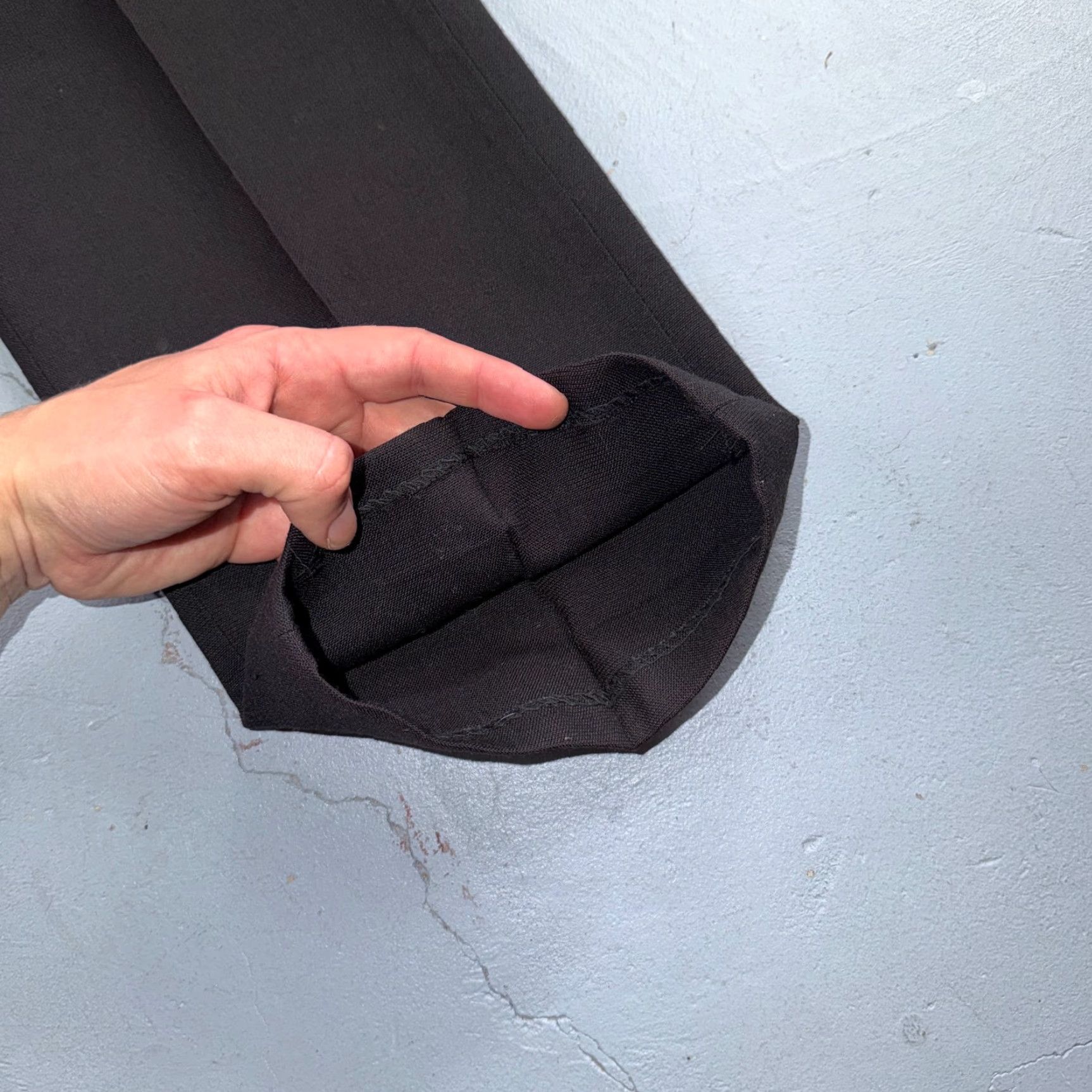 JCPenney VINTAGE 1960s Penneys Towncraft Twill Pants 32x33 Black Rockabilly Penn Prest Pants Size US 32 / EU 48 - 3 Thumbnail