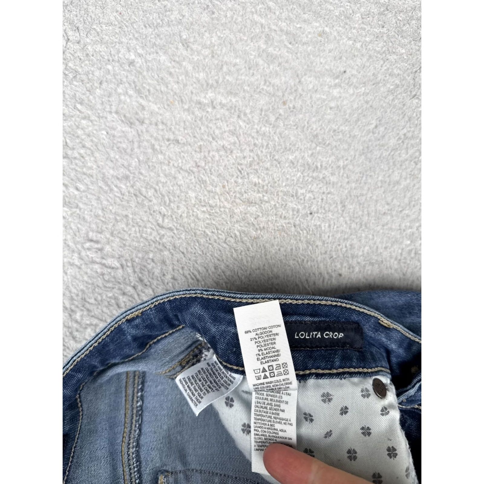 Lucky Brand Lucky Brand Lolita Crop Jeans Womens 6 Blue Med Wash Mid Rise Stretch 29x24 Size 28" / US 6 / IT 42 - 7 Thumbnail
