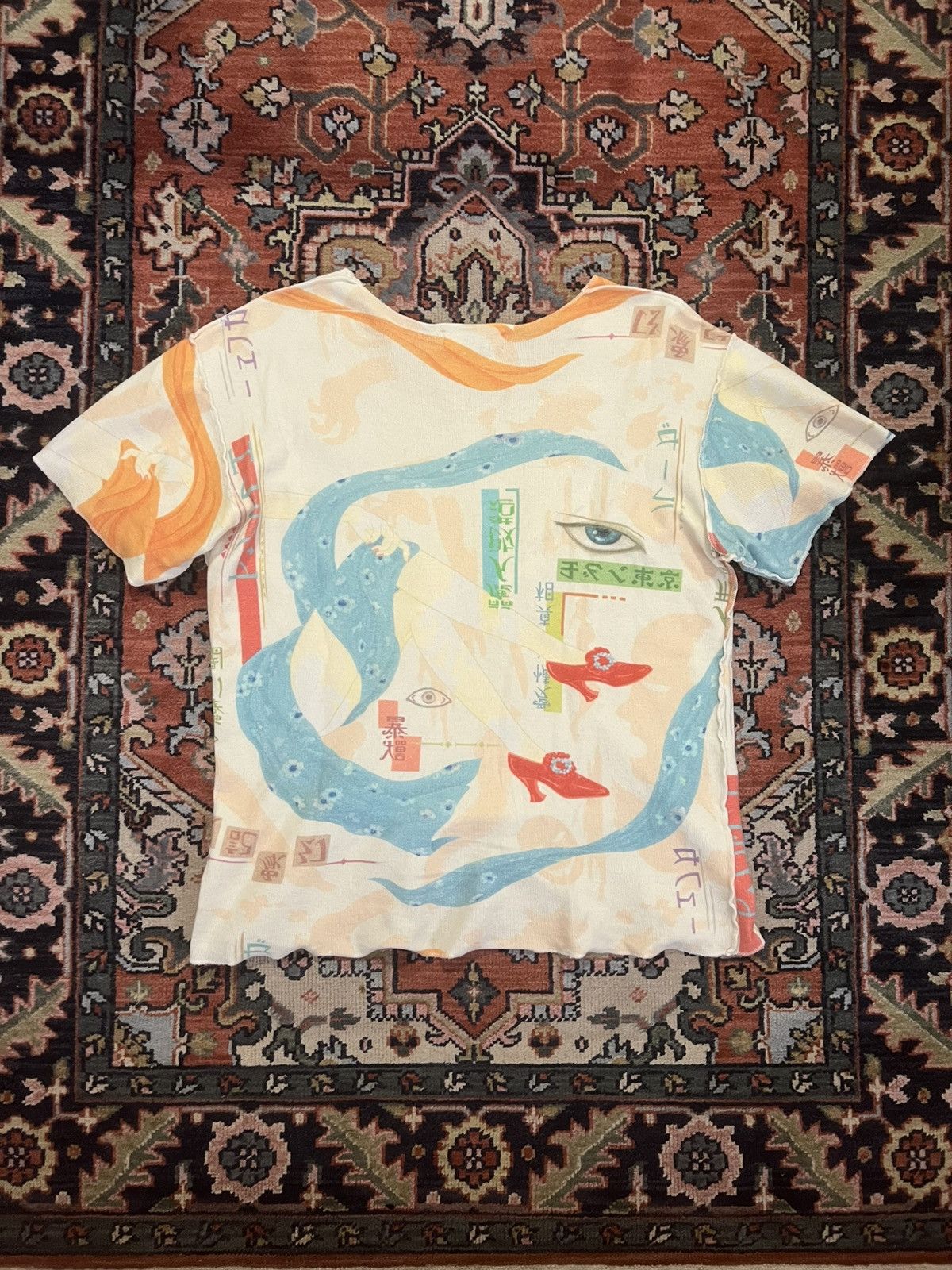 Yohji Yamamoto Yohji Yamamoto Pour Homme SS04 Yellow Cityscape Graphic Tee Size US L / EU 52-54 / 3 - 3 Thumbnail