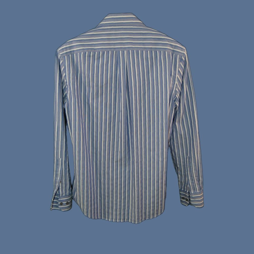 Banana Republic Banana Republic Men's L/S shirt Gray Stripe SZ M Shirt Men Gray Stripe Banana Republic L/S Button-Up Size US M / EU 48-50 / 2 - 1 Thumbnail