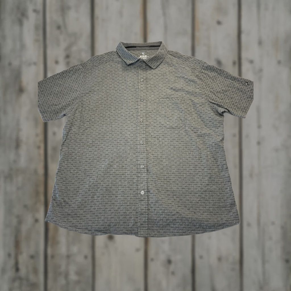 Vintage Kuhl Provok Short Sleeve Shirt Mens XL Button Up Geometric AOP Dashes Hiking Size US XL / EU 56 / 4 - 1 Thumbnail