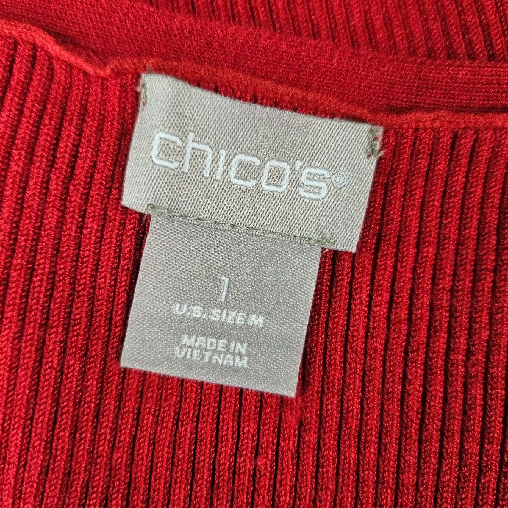 Vintage Chico's Womens Tank Top M Solid Red Rayon Blend Shirt Adult Womens 90s? Size M / US 6-8 / IT 42-44 - 6 Thumbnail