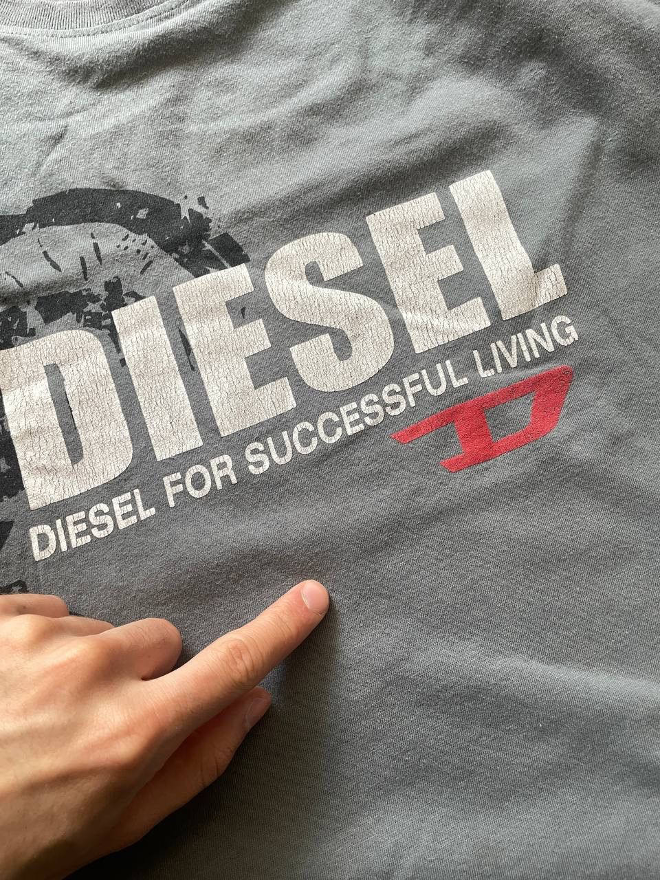 Diesel 90s Diesel Vintage T-Shirt Avant Garde Big Logo Y2K Size US XL / EU 56 / 4 - 6 Thumbnail