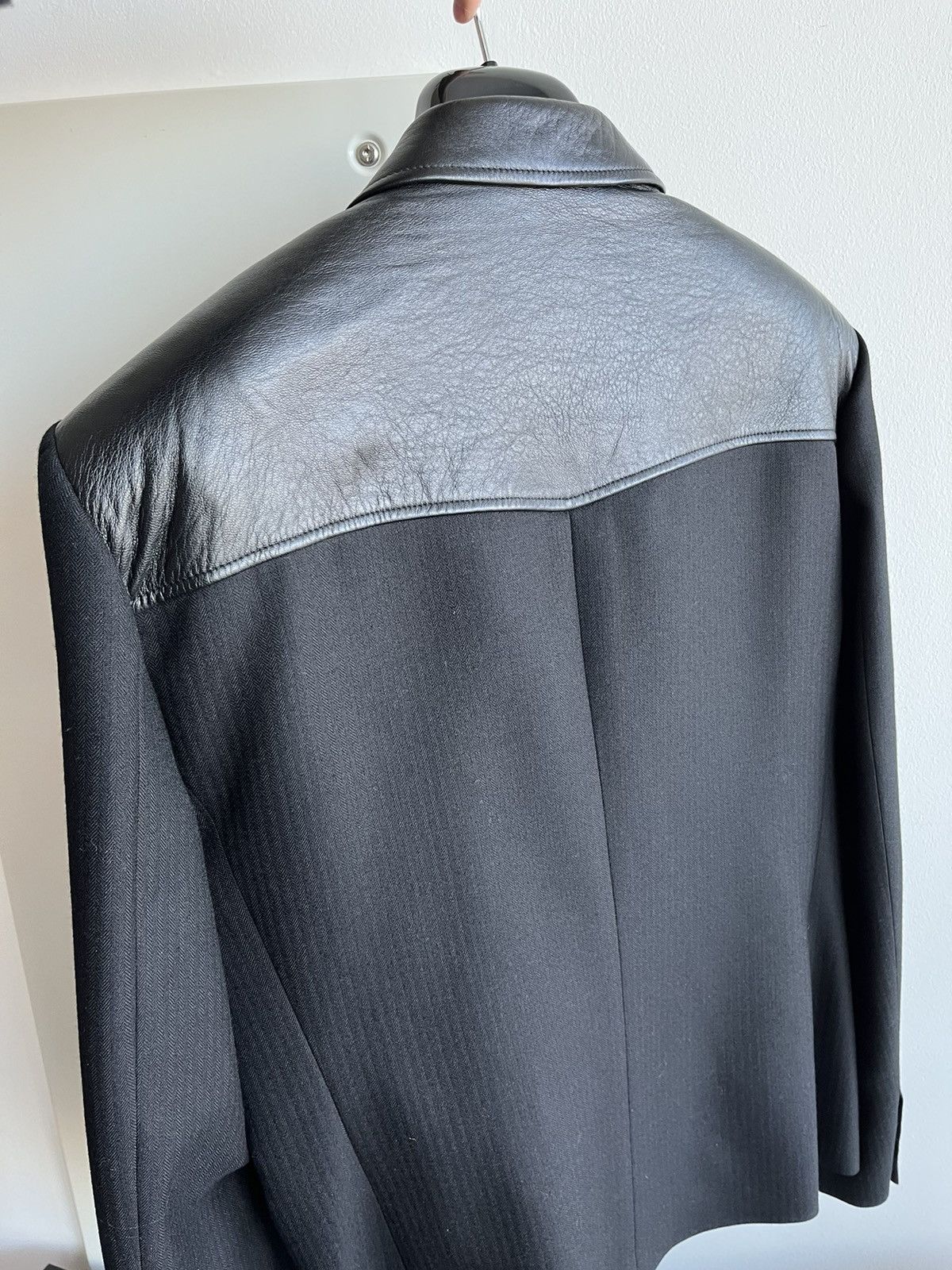 Saint Laurent Paris $4k+ Super Runway Brand NEW Travis Scott Leather Blazer Size US L / EU 52-54 / 3 - 23 Thumbnail