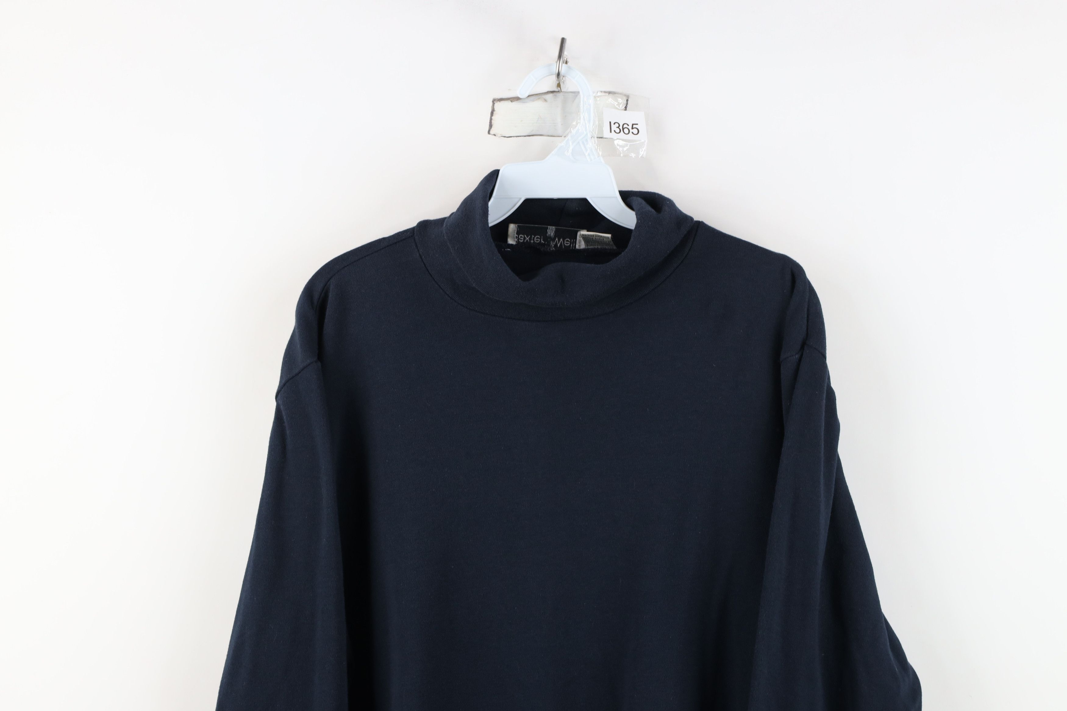 Vintage Vintage 90s Streetwear Blank Long Sleeve Turtleneck T-Shirt Size L / US 10 / IT 46 - 2 Thumbnail