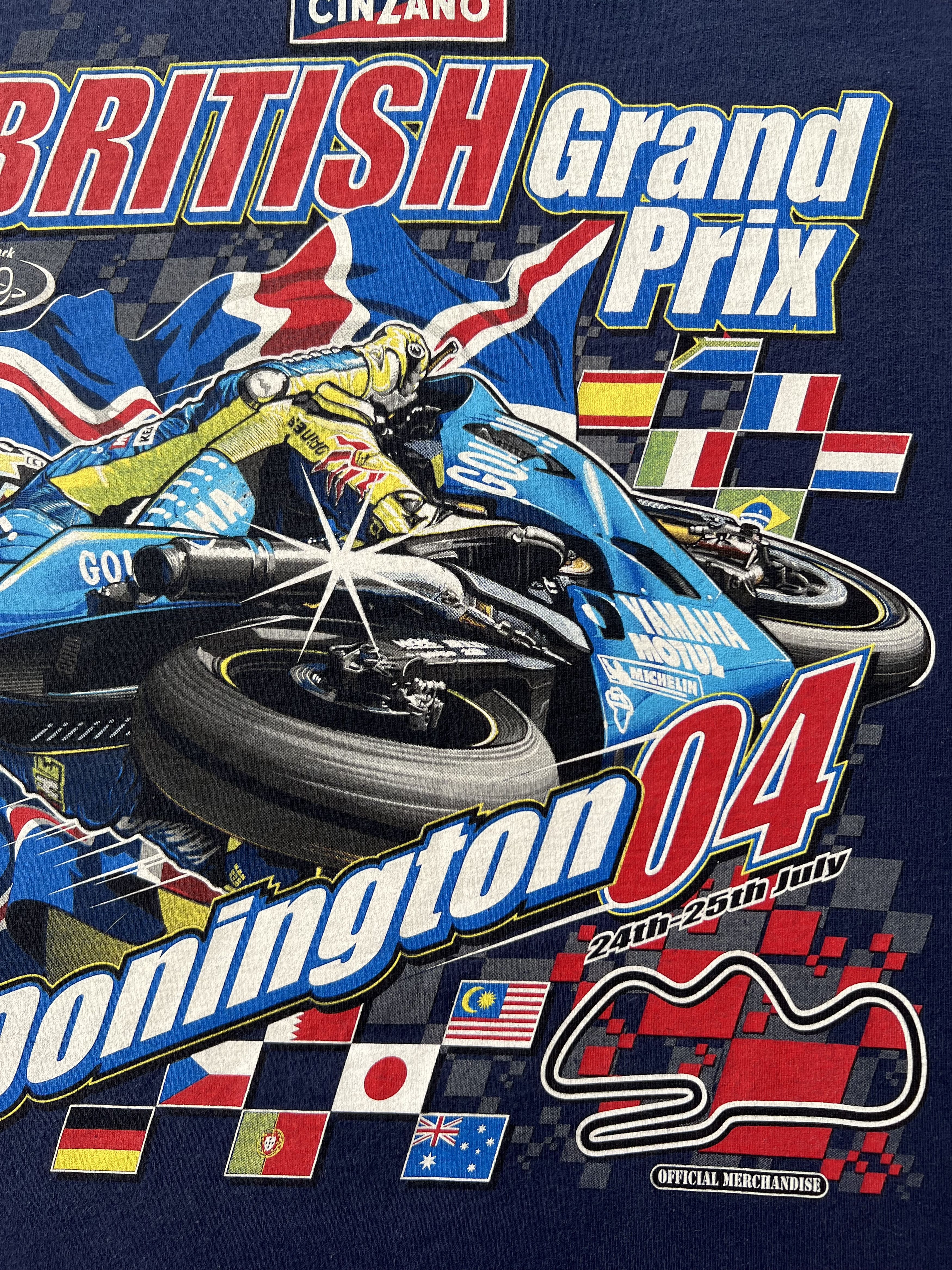 Vintage 2004 British Grand Prix Donington Moto Racing Tshirt