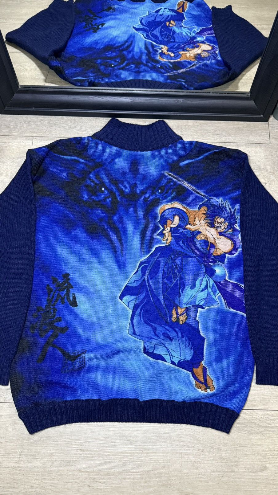 JNCO Rare Y2K DTEK Samurai All Over Print Cardigan Sweatshirt Size US XL / EU 56 / 4 - 4 Thumbnail
