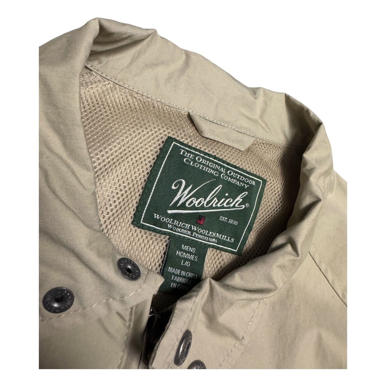 Woolrich Woolen Mills WOOLRICH Khaki Water Resistant Bomber Casual Jacket Large Size US L / EU 52-54 / 3 - 3 Thumbnail