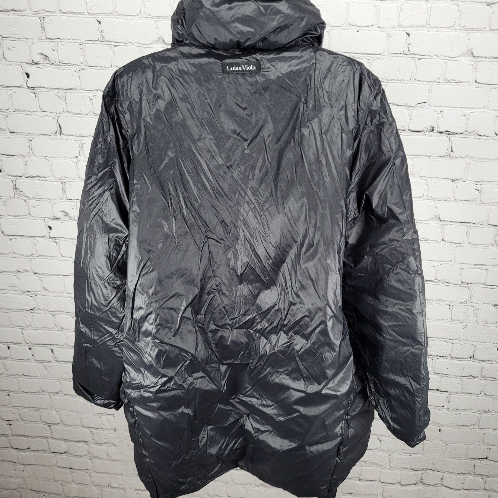 Vintage Luisa Viola Black Quilted Imbottito Full Zip & Snap Jacket Italy Made US Size 14 Size XL / US 12-14 / IT 48-50 - 5 Thumbnail