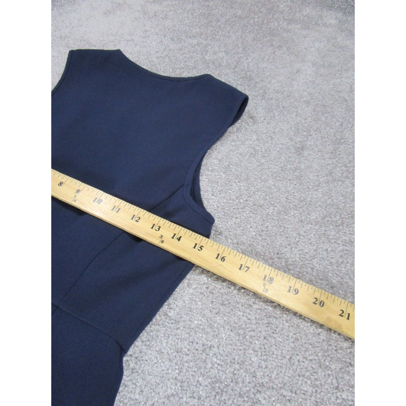 Anthropologie Anthropologie Bodycon Dress Womens 2 Blue Sleeveless Zip Knee Length Polyester Stretch Shirt Womens" Size XS / US 0-2 / IT 36-38 - 6 Thumbnail