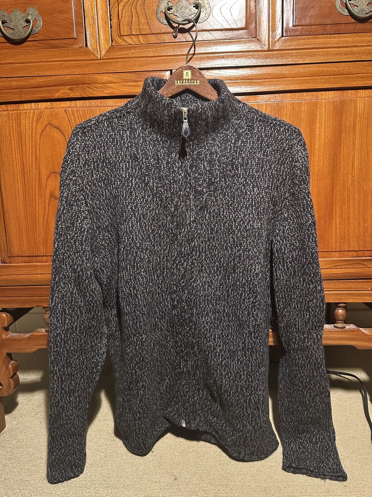 Hermes Vintage Chunky Knit Full Zip Cashmere Cardigan Size US M / EU 48-50 / 2 - 1 Thumbnail