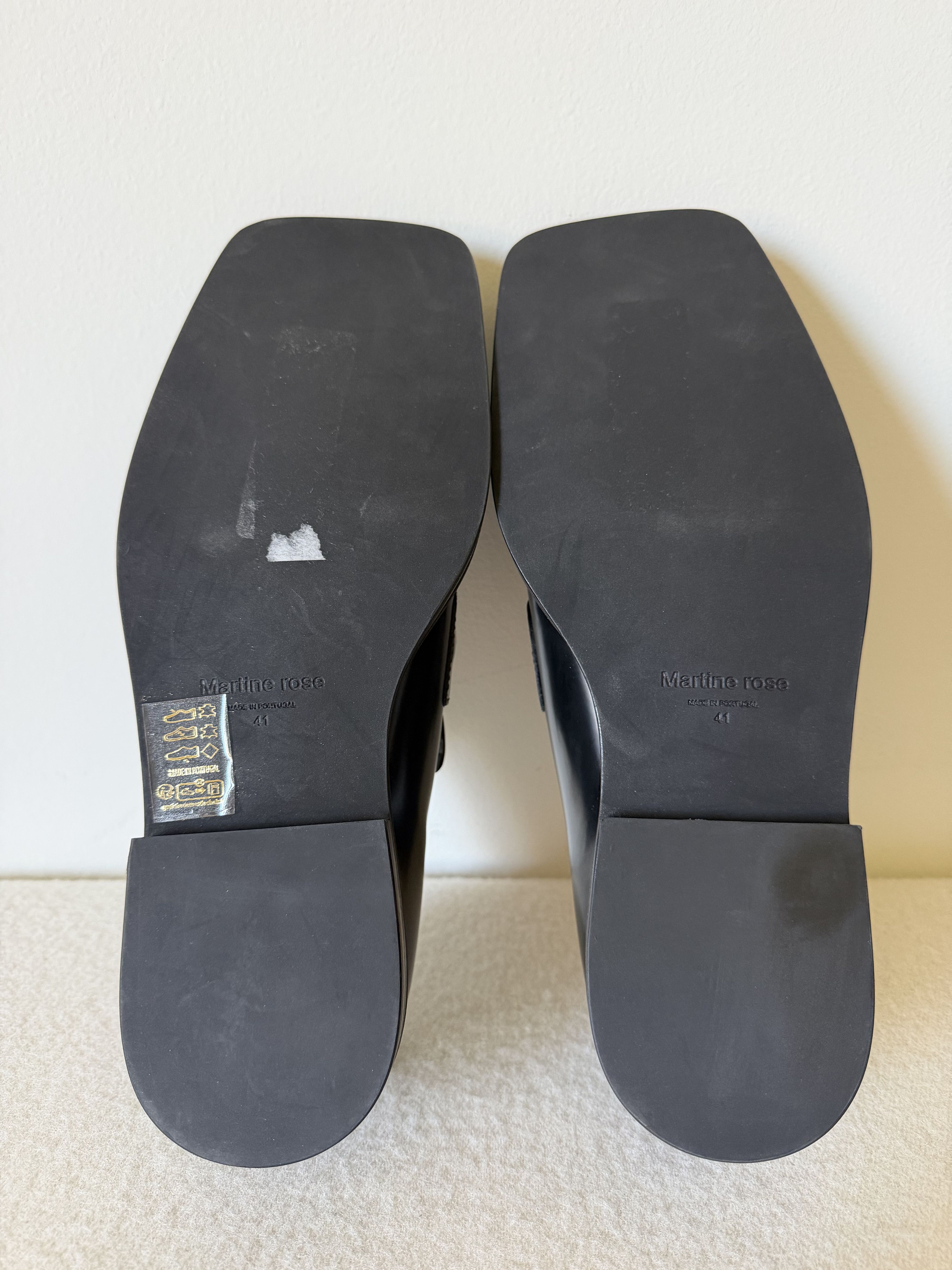 Martine Rose Martine Rose Square Toe Loafers in Black Leather Size US 8 / EU 41 - 7 Thumbnail