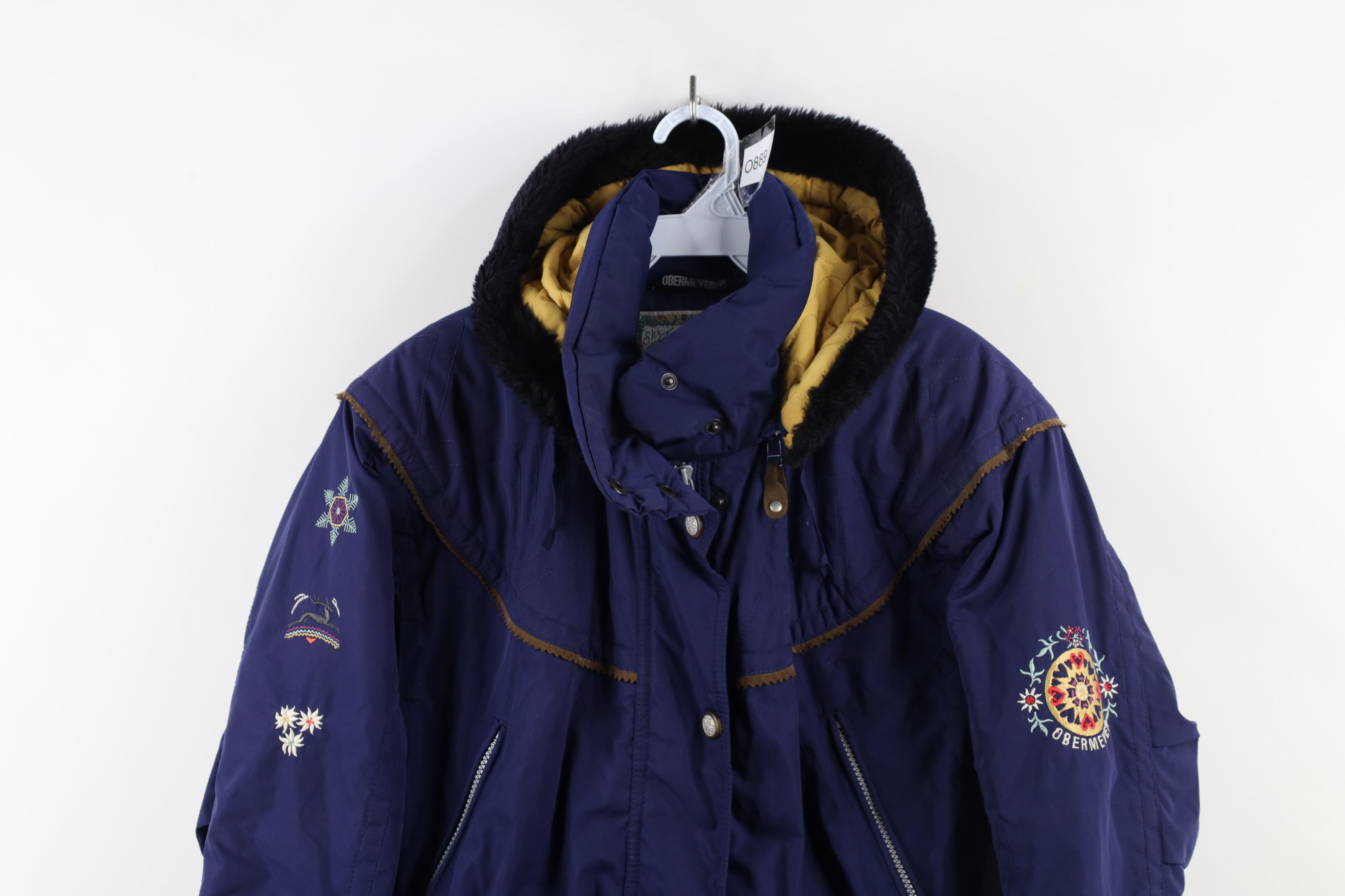 Vintage Vintage 90s Streetwear Flower Hooded Skiing Puffer Jacket Size M / US 6-8 / IT 42-44 - 2 Thumbnail