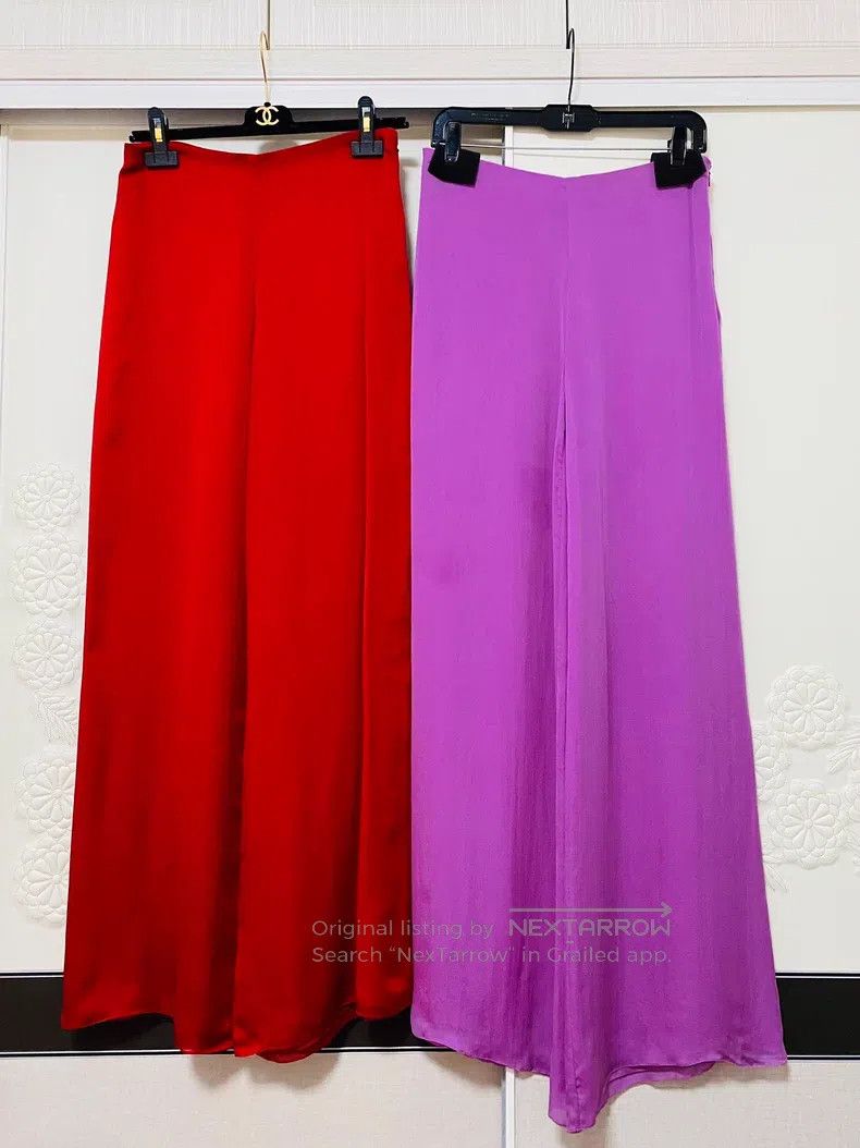 The Row The Row size 2 Purple Double Silk Trousers Size 25" / US 0 / IT 36 - 1 Thumbnail