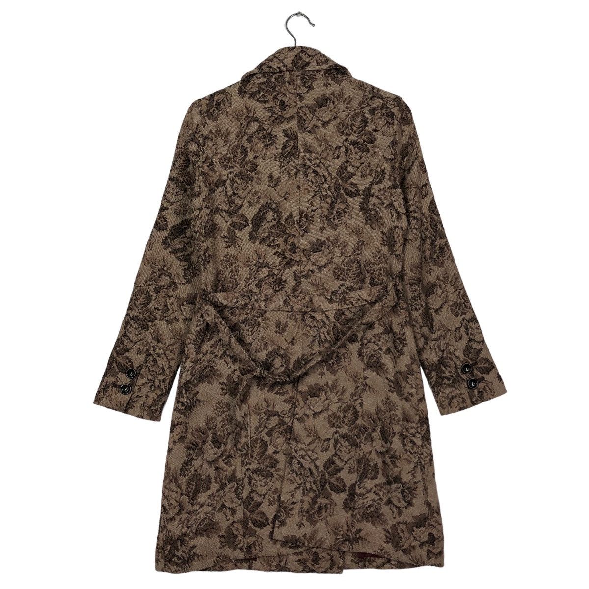 Tornado Mart 🔥Rich Brown - Double Breast Fly Coats Jacket Flower Over Size M / US 6-8 / IT 42-44 - 8 Thumbnail