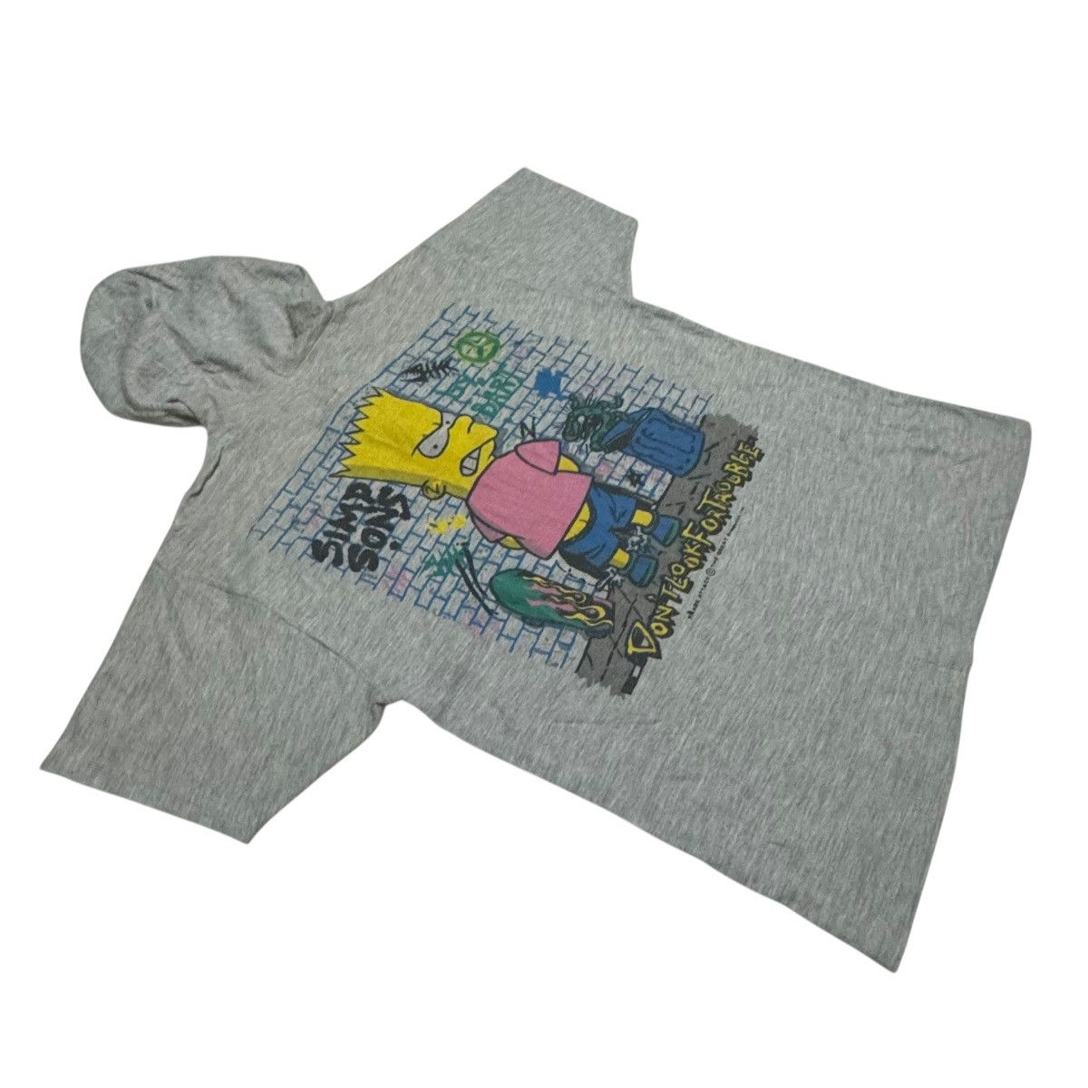 Cartoon Network × Vintage Vintage Bart Simpsons Hoodie Tee Shirt Size US M / EU 48-50 / 2 - 2 Thumbnail