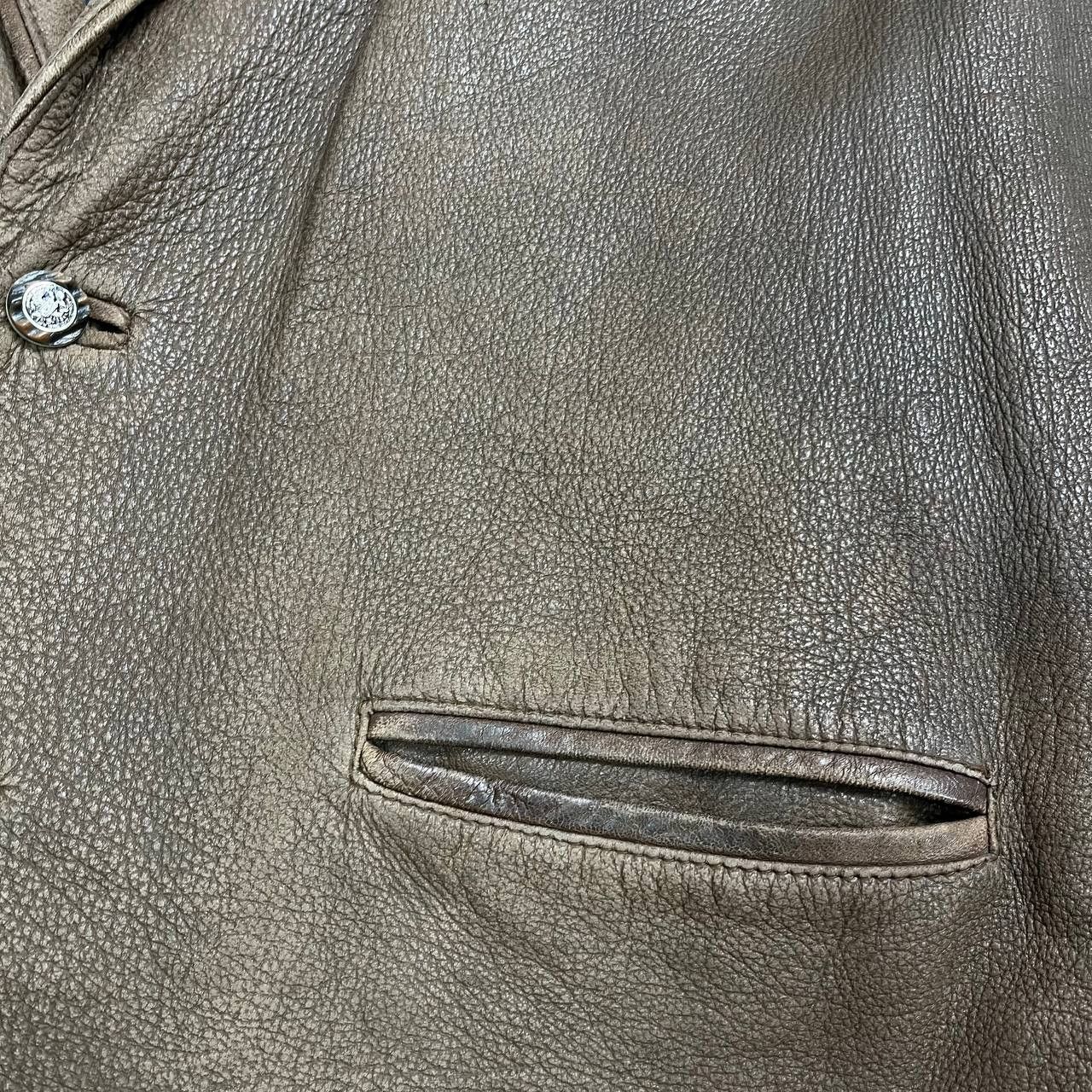 Japanese Brand Vintage Y2K Avant Gard Leather Jacket Opium Rare 90s Casual Size US XL / EU 56 / 4 - 12 Thumbnail