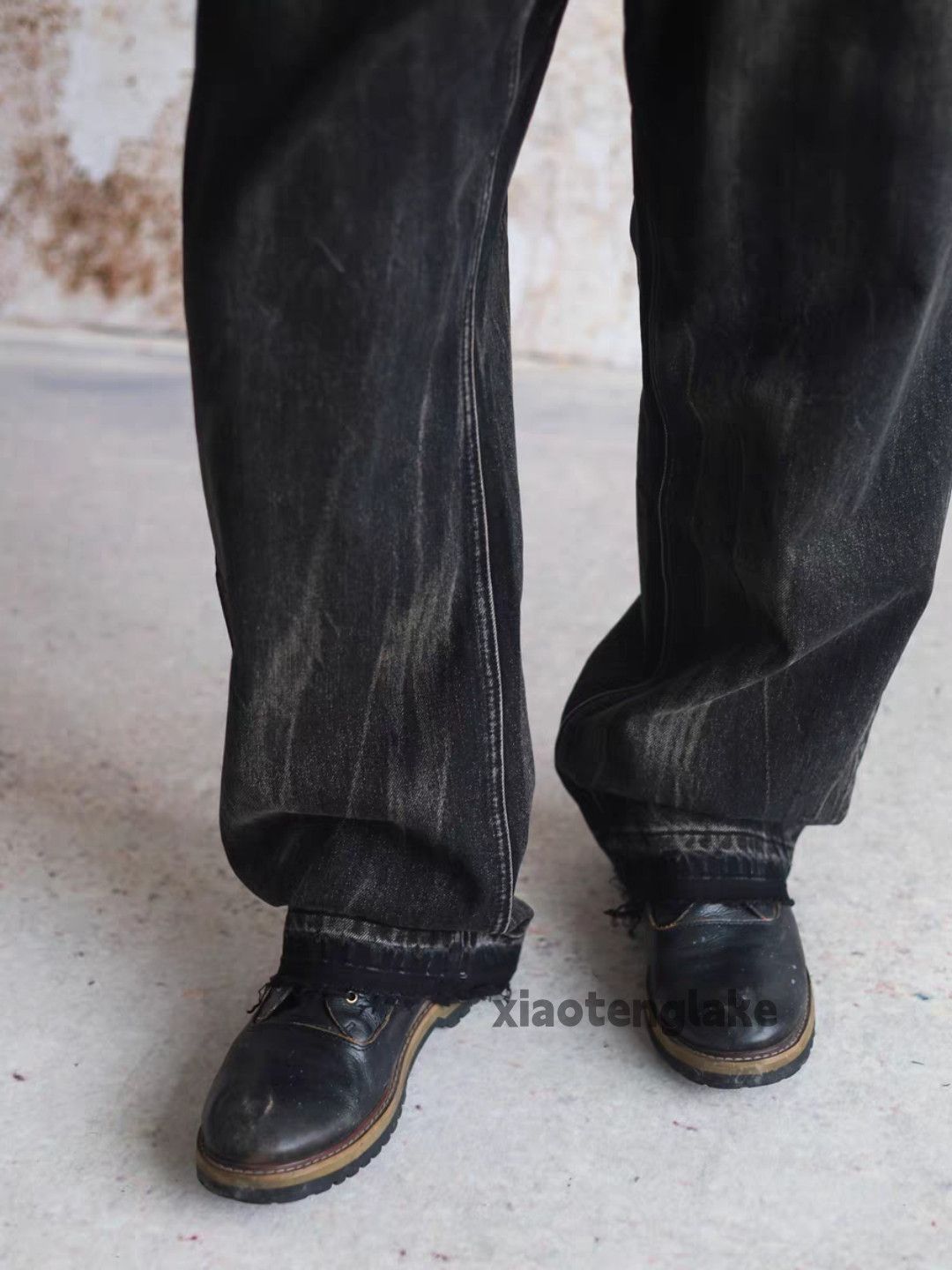 Jean × Vintage washed faded skate hiphop stain tie dye baggy jeans Size US 32 / EU 48 - 3 Thumbnail