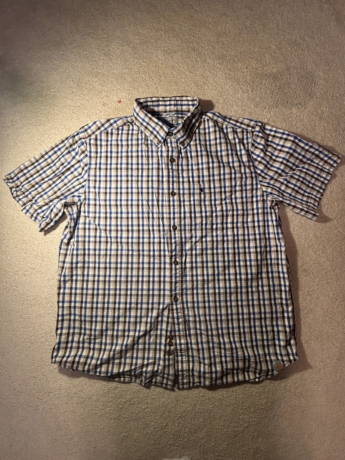 Carhartt Carhartt Essential Plaid Shirt Men's Short Sleeve XL Size US XL / EU 56 / 4 - 1 Thumbnail