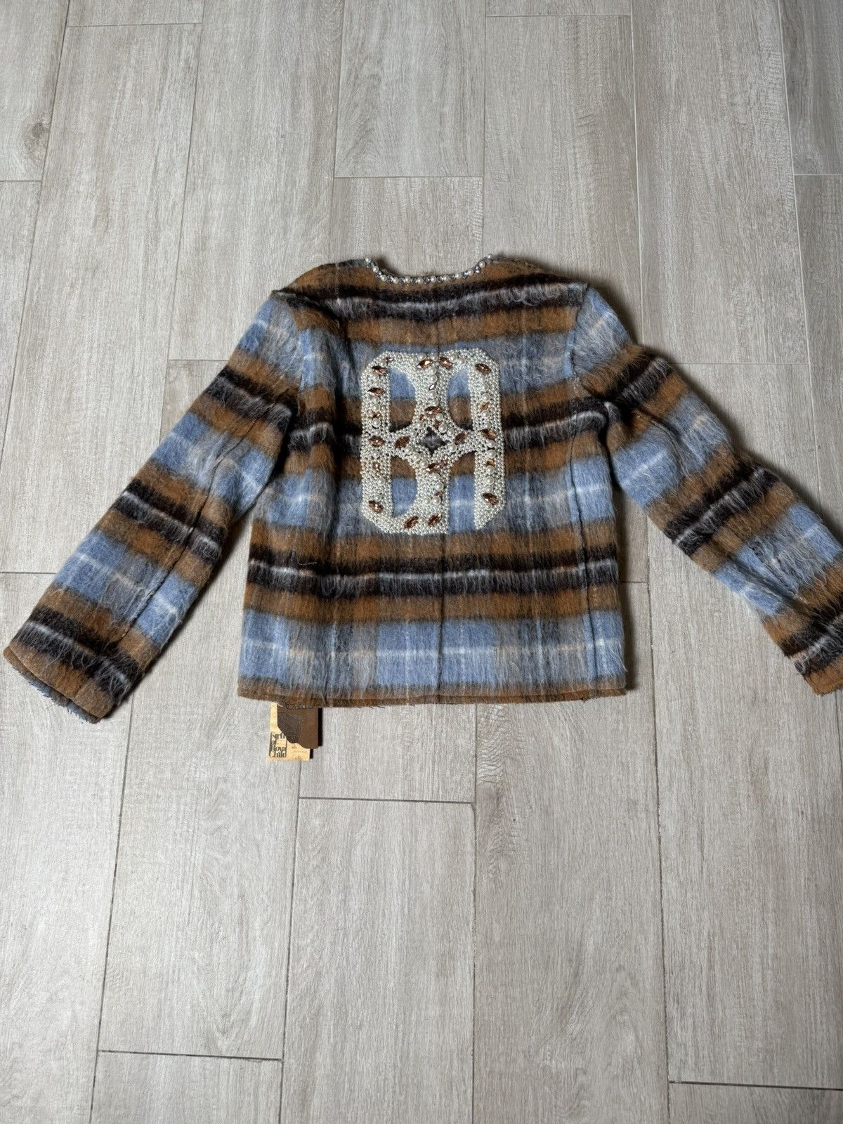 Birth of Royal Child Birth Of Royal Child Rhinestone Pearl Mohair Bomber Jacket Size US L / EU 52-54 / 3 - 7 Thumbnail