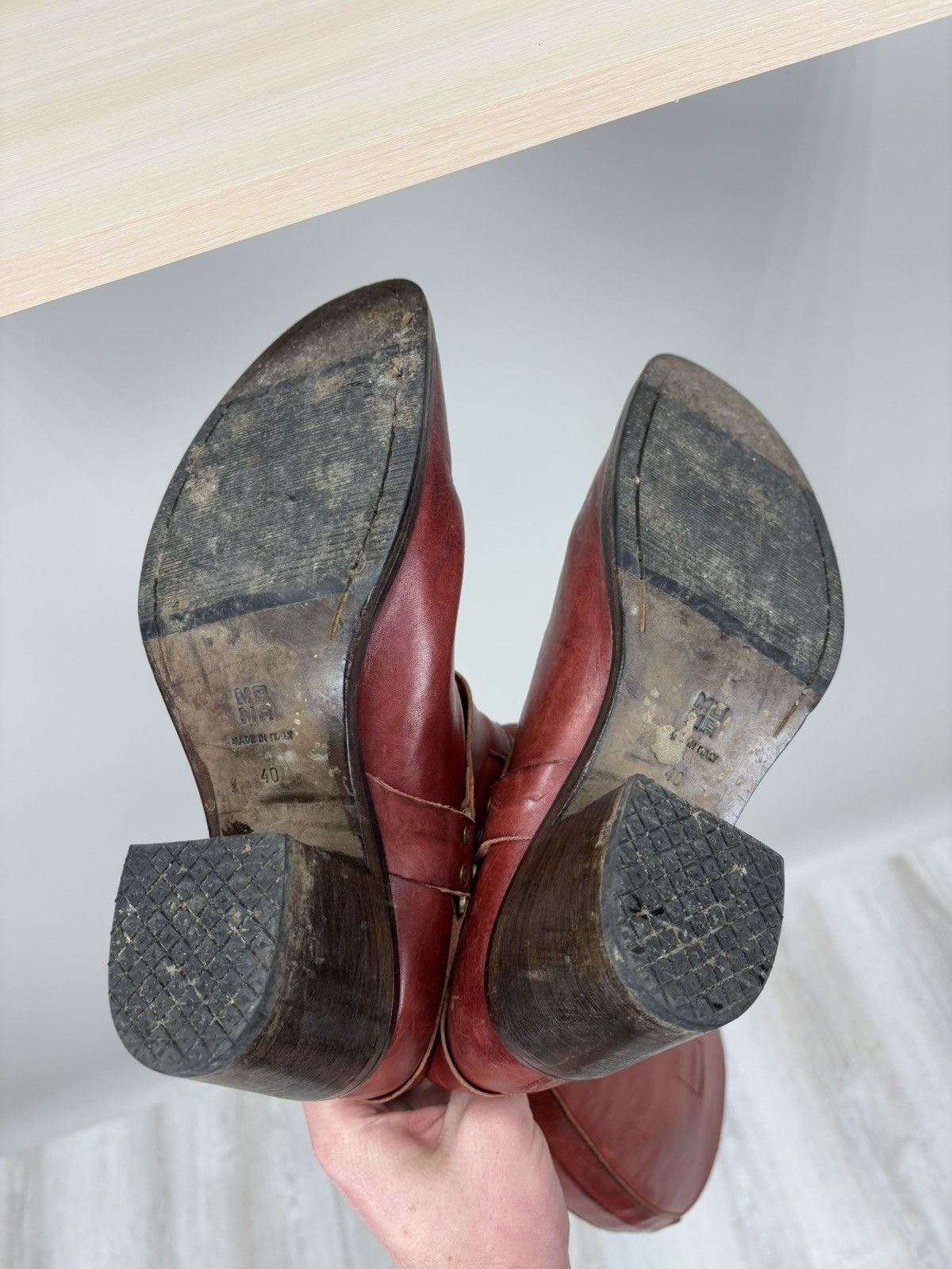 Leather × MoMA Womens boots MOMA Size 40 Color Red Size US 10 / IT 40 - 12 Thumbnail