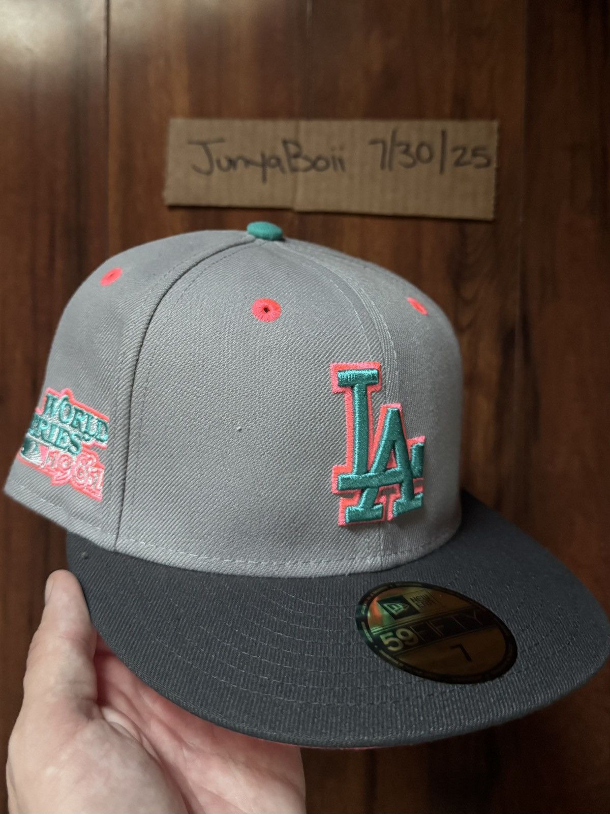 Hat Club SIZE 7 LA DODGERS 1981 WORLD SERIES PATCH MIAMI COLORWAY Size ONE SIZE - 1 Thumbnail