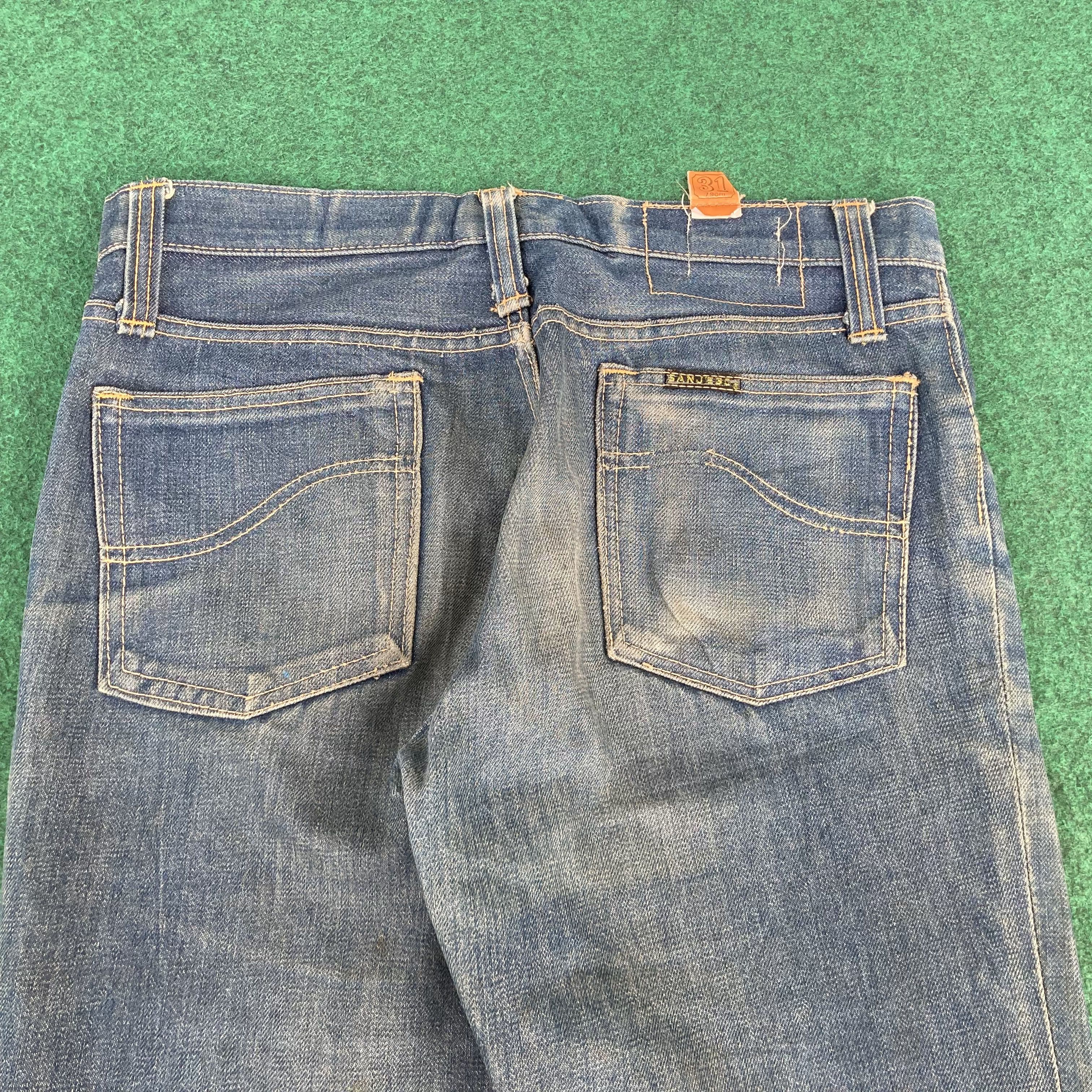 Japanese Brand × Vintage 31x32 Vtg Sanjego Denim Bootcut Faded Stains Jeans Size US 31 - 11 Thumbnail