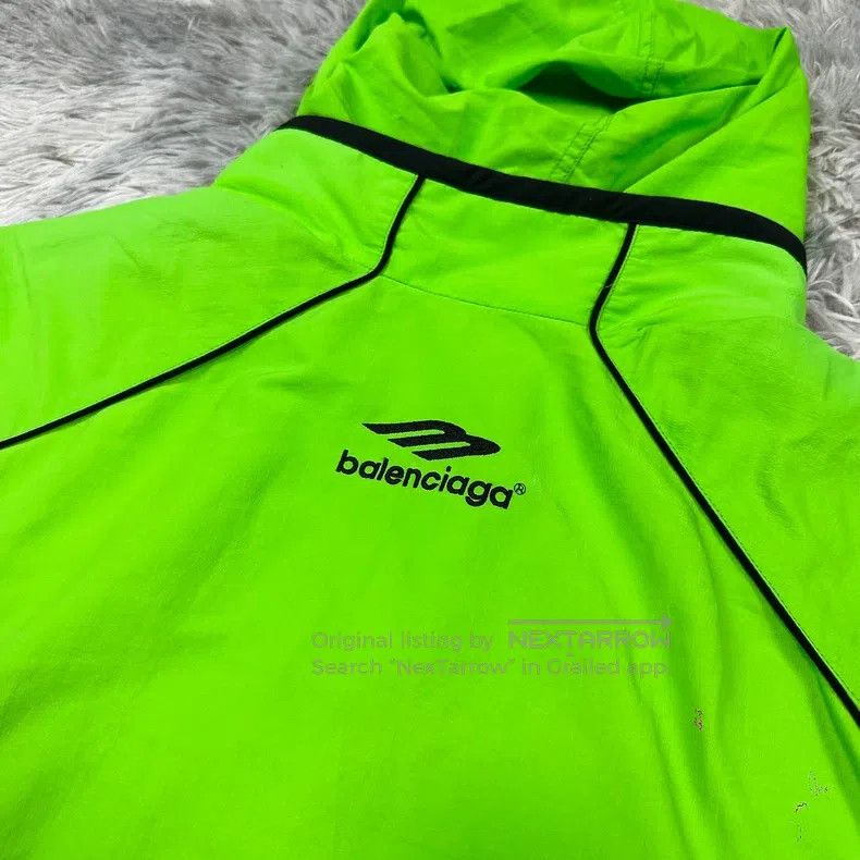Balenciaga Balenciaga Neon green color block windbreaker Size US S / EU 44-46 / 1 - 6 Thumbnail