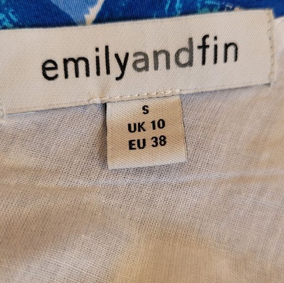 Other Emily and Fin Florence Blue Asilah Floral Midi Dress - S Size S / US 4 / IT 40 - 6 Thumbnail
