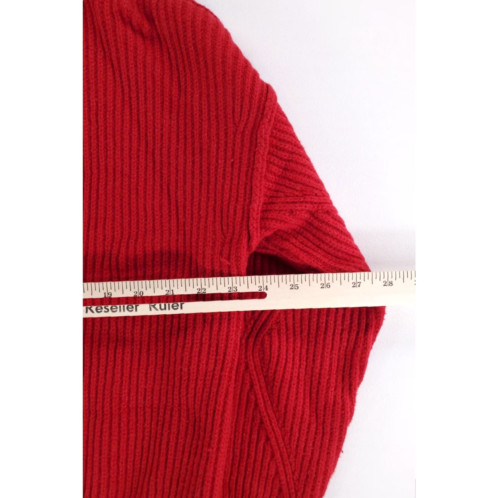 Banana Republic Banana Republic Sweater 1/4 Zip Red Ribbed Blend Long Sleeve Mens L Size US L / EU 52-54 / 3 - 8 Thumbnail