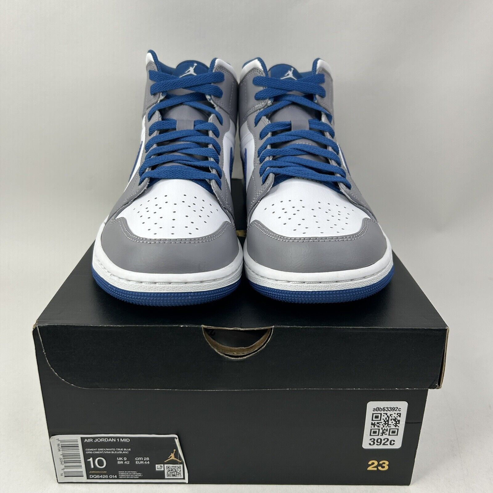 Nike Nike Air Jordan 1 Mid Retro “Cement Grey/True Blue” 2024 Size US 10 / EU 43 - 2 Thumbnail