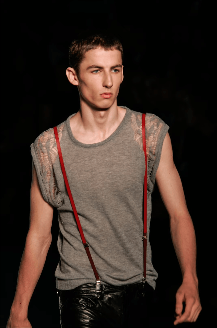 Dior × Hedi Slimane Dior Homme 100% Cashmere Grunge Knit Vest SS 2006 Runway Size US S / EU 44-46 / 1 - 8 Thumbnail