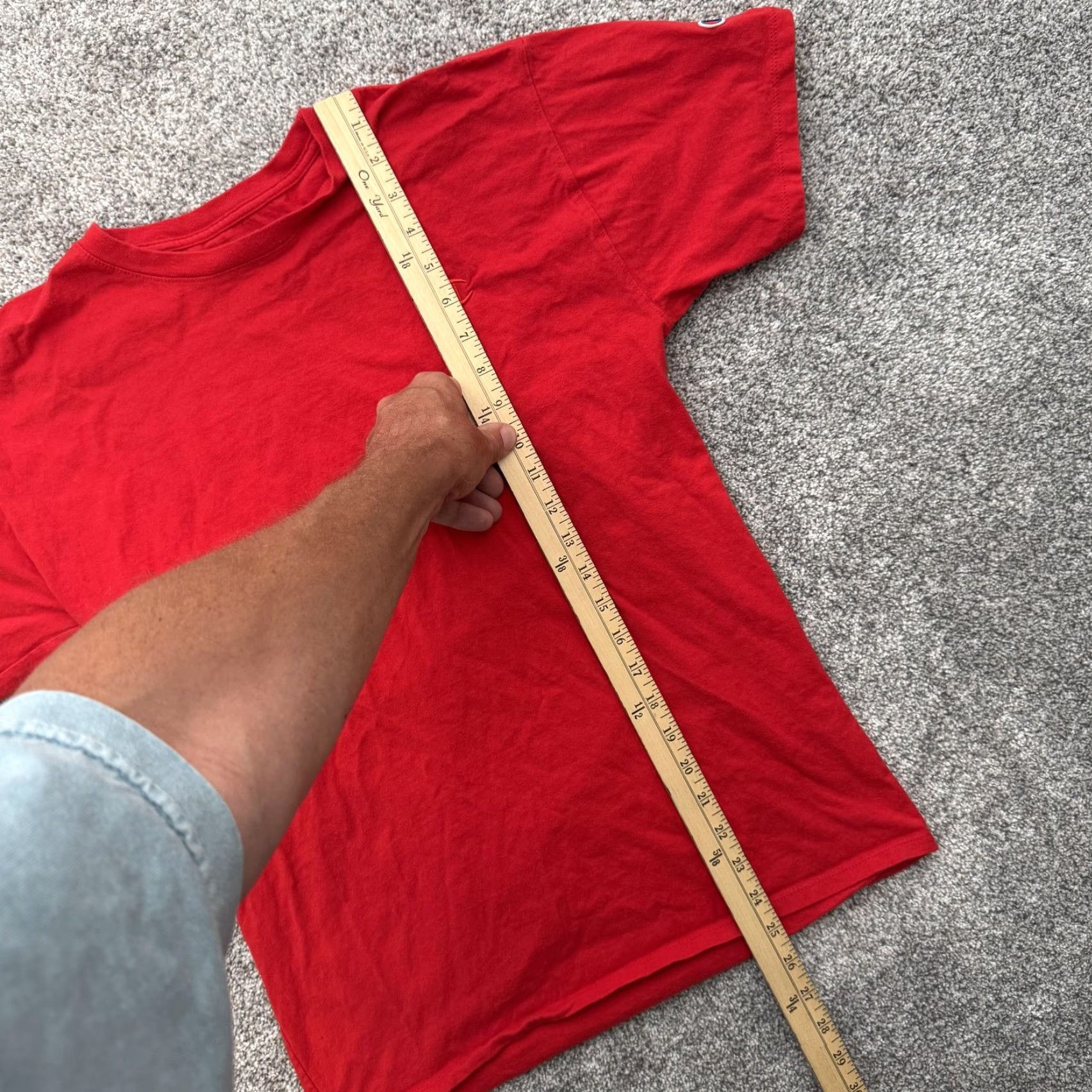 Champion Champion Shirt Mens Medium Red Embroidered C Logo Short Sleeve Tee Cotton Casual Size US M / EU 48-50 / 2 - 2 Thumbnail