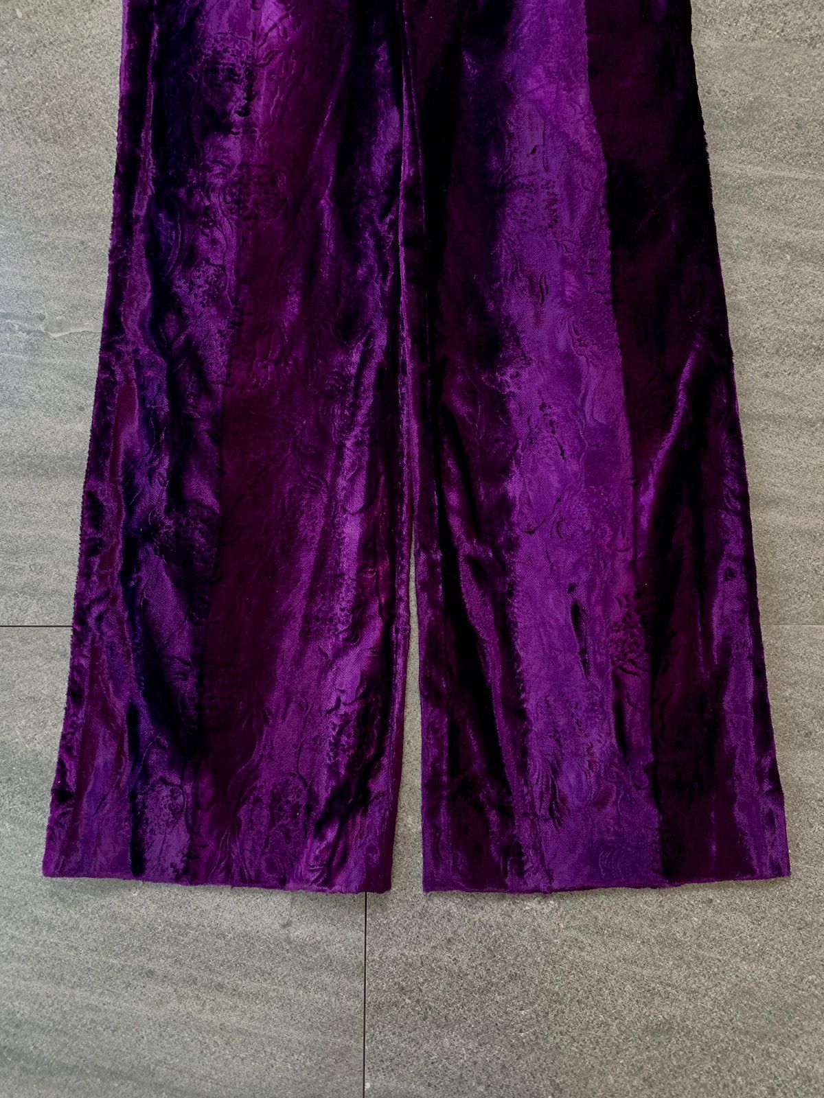 Dries Van Noten FREE TAX! Wideleg Velour Textured Trousers - 31” Size US 31 - 3 Thumbnail