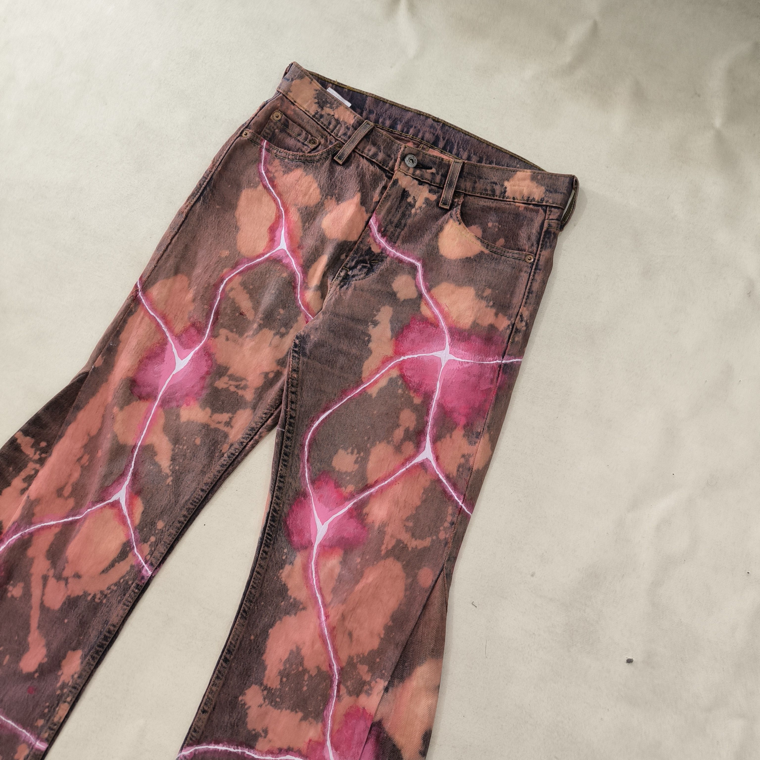 If Six Was Nine × Levi's Custom vintage levis flared red lighting jeans Size US 31 - 3 Thumbnail