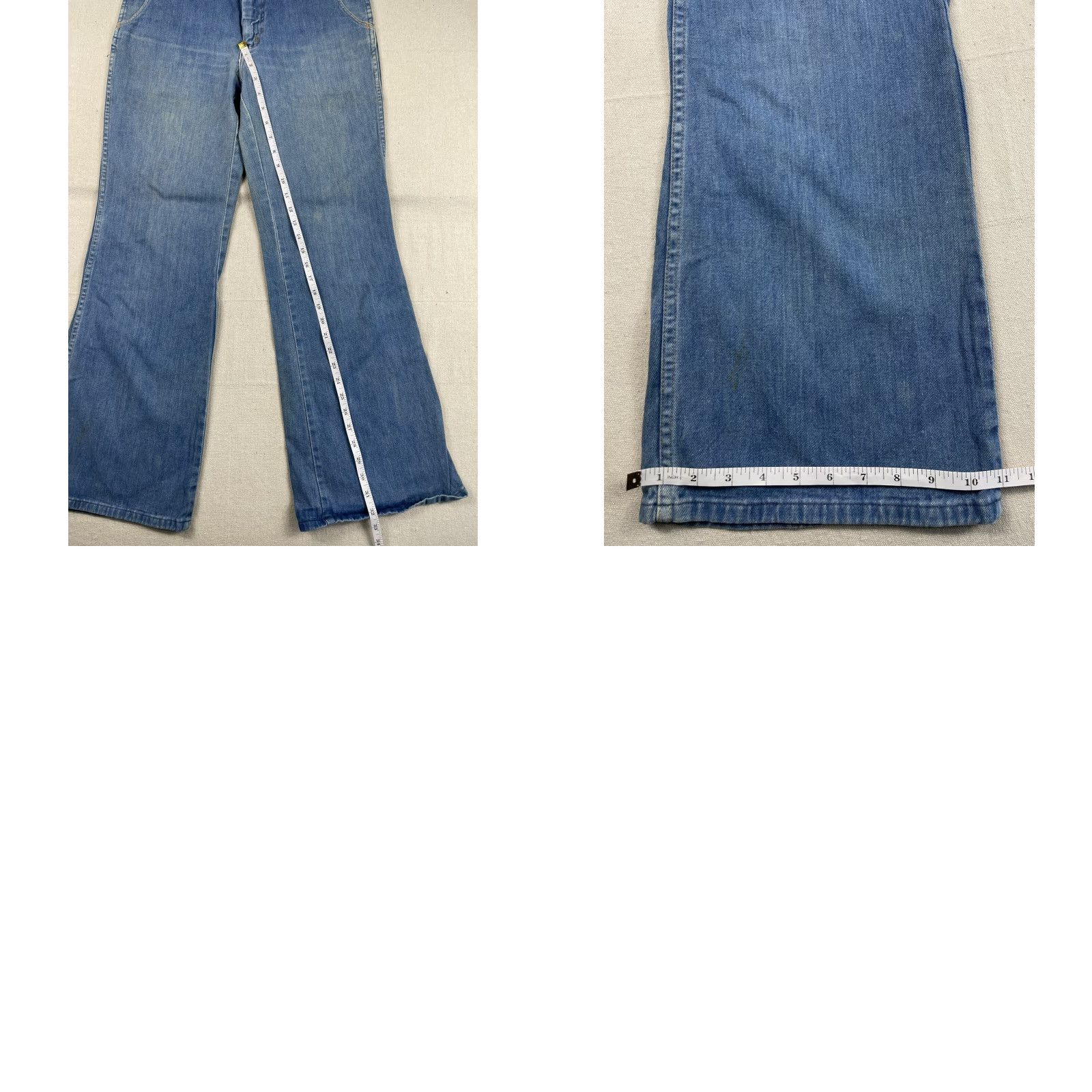 Wrangler VINTAGE 1970s Wrangler Flare Jeans Denim Hippie Womens 30x32 Size 30" / US 8 / IT 44 - 8 Thumbnail