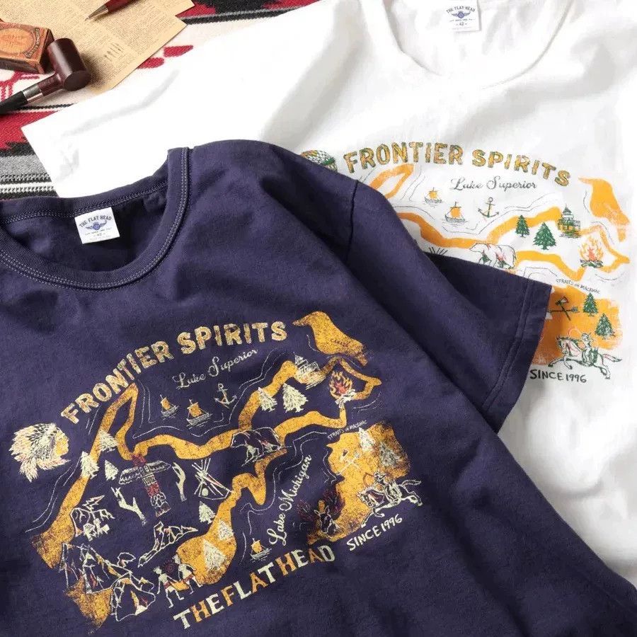 The Flat Head Vintage Graphic Short Sleeve T-Shirt Size US XS / EU 42 / 0 - 1 Thumbnail