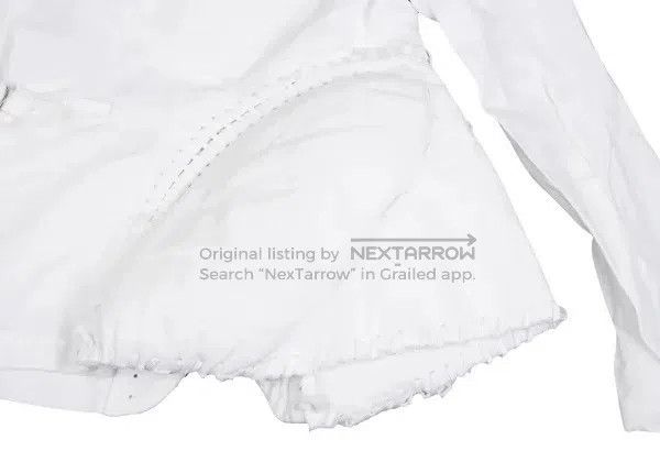 Other Comme Des Garcons White Retro Tied Jacket Size M / US 6-8 / IT 42-44 - 8 Thumbnail