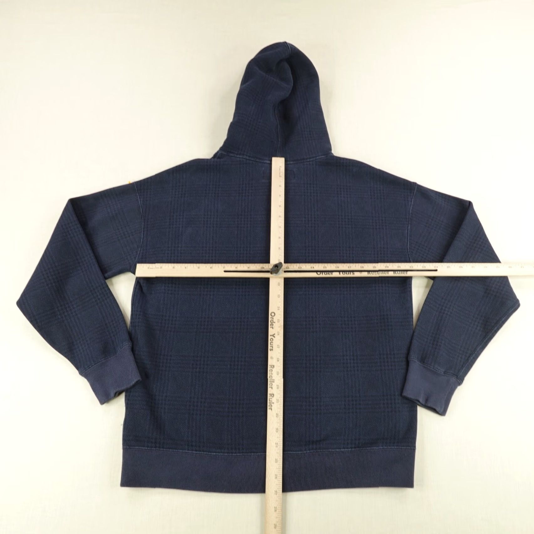 Abercrombie & Fitch VINTAGE Abercrombie & Fitch Hoodie Mens Medium Blue Houndstooth Glen Plaid Sweatshirt Size US M / EU 48-50 / 2 - 6 Thumbnail