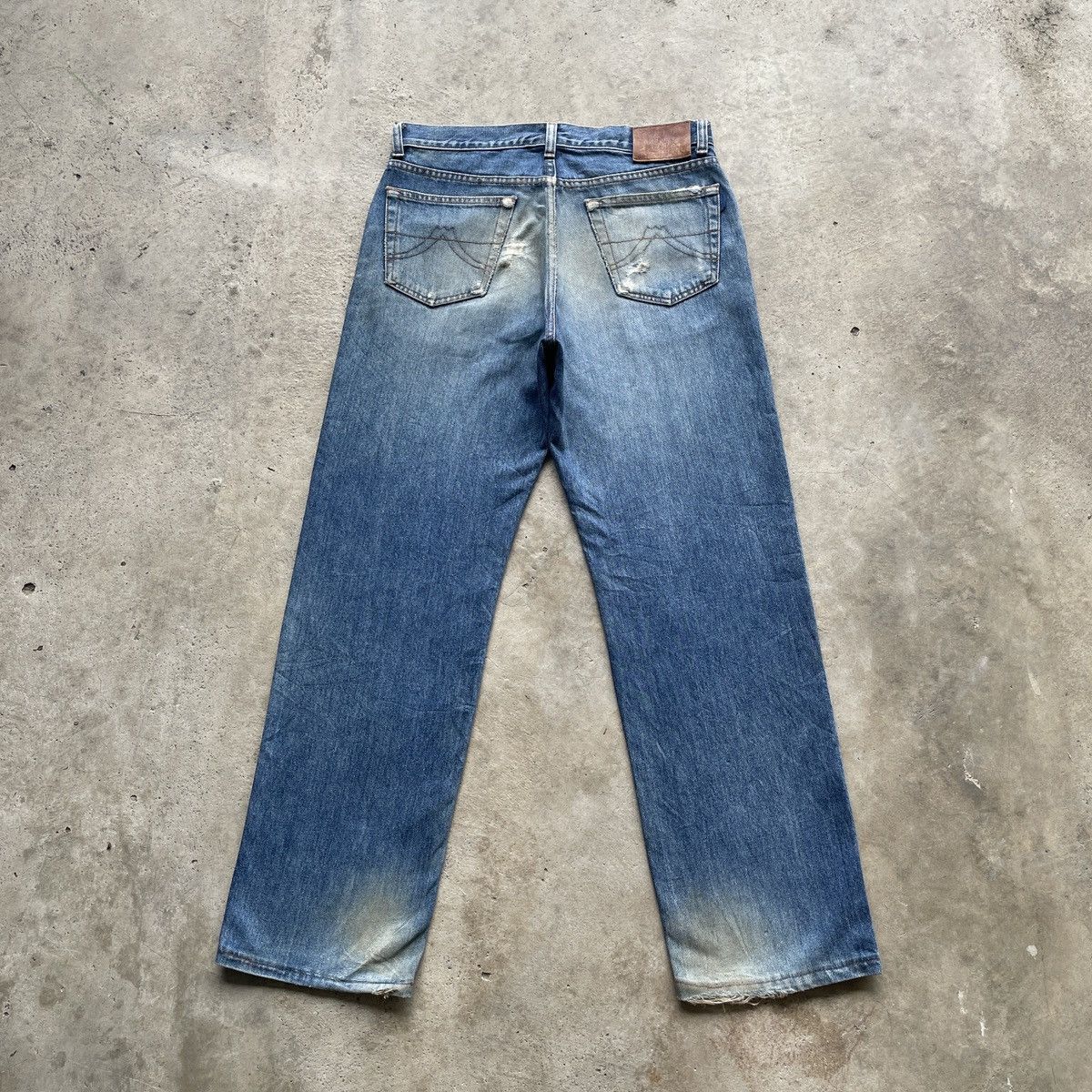 Jean × Kenzo W31x29.5 Vintage Kenzo Jeans Faded Denim Pants Size US 31 - 2 Thumbnail