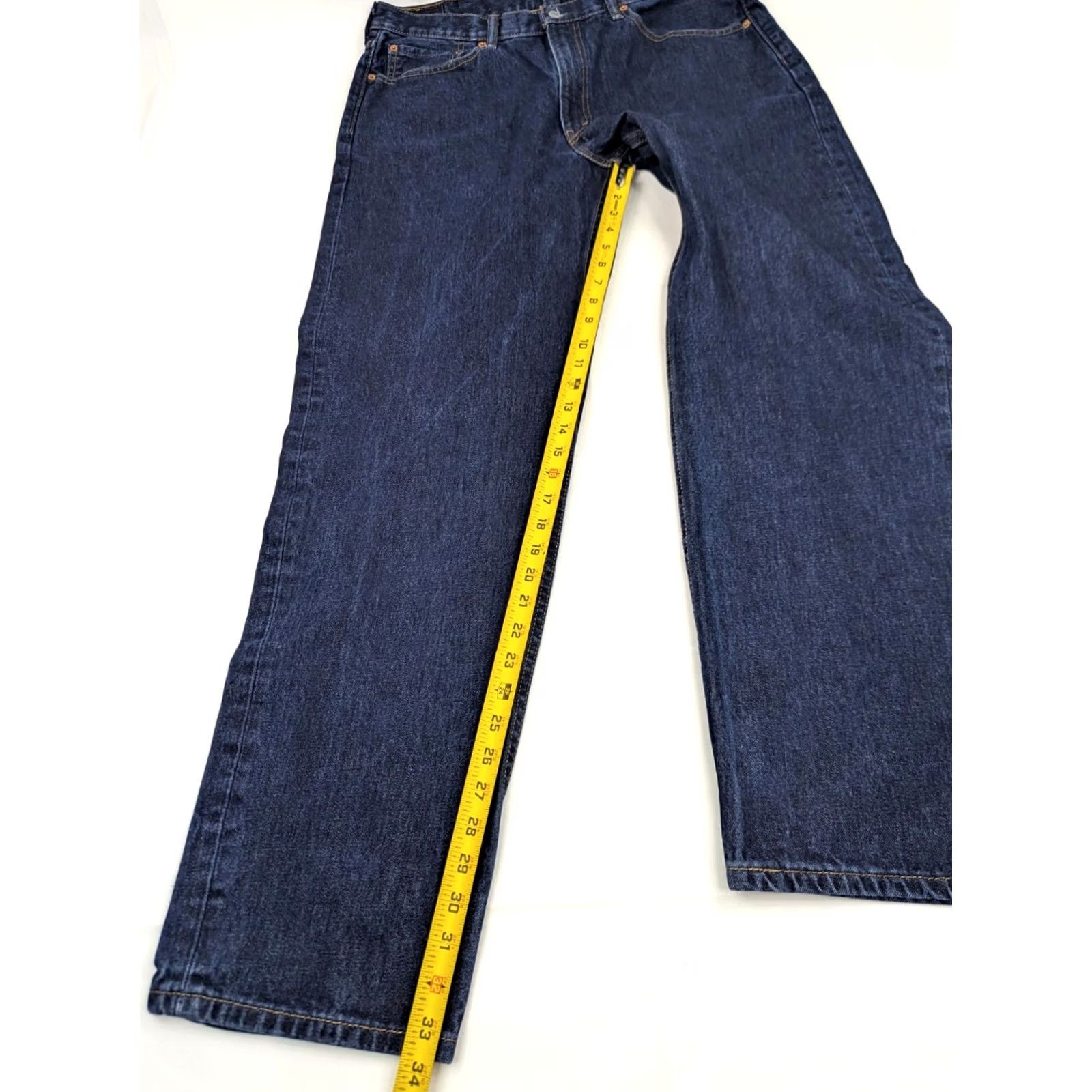 Levi's Levi’s 550 Relaxed Straight Leg Denim Jeans Men 38x34 Indigo Blue Size US 38 / EU 54 - 3 Thumbnail